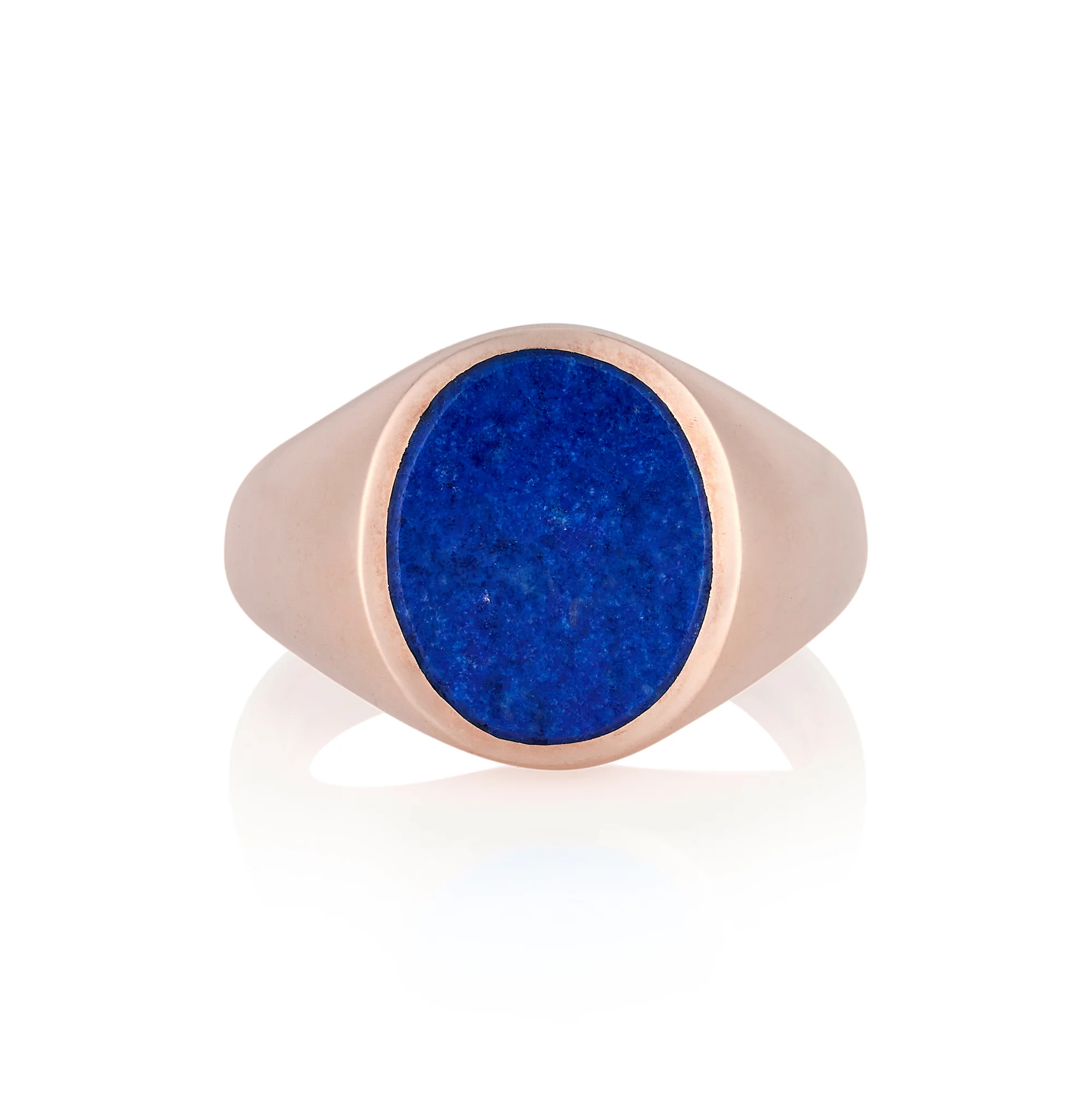 10 X 8mm Lapis Lazuli Oval Signet Ring - Image 4