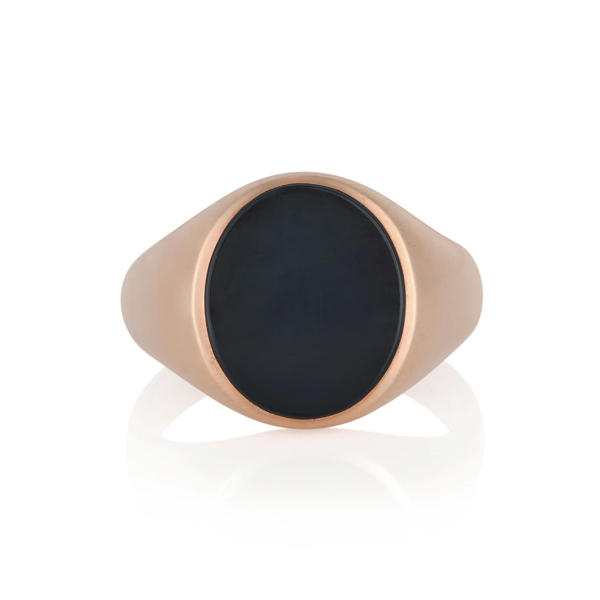 10 x 8mm Onyx Oxford Oval Signet Ring - Image 3
