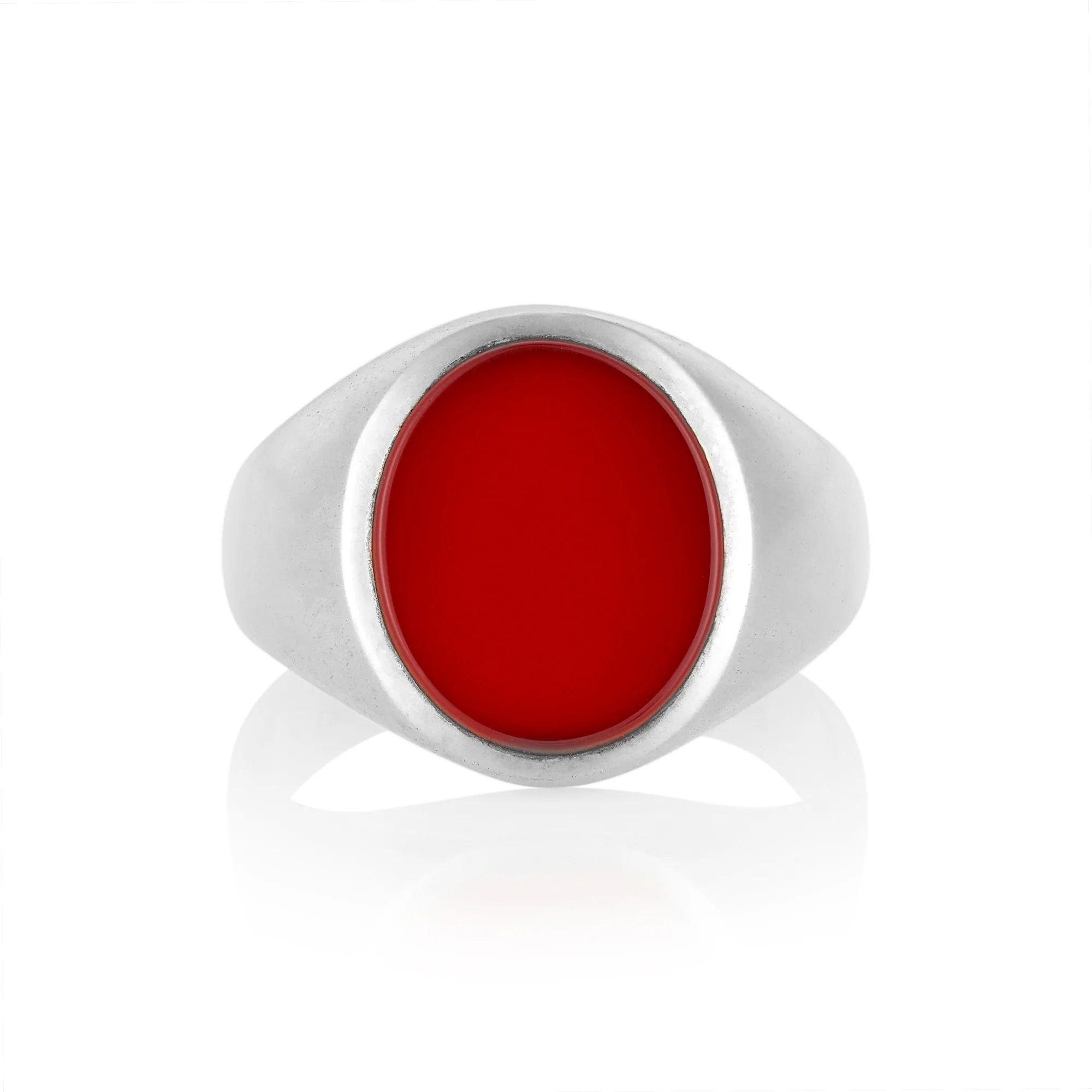 11 x 9mm Carnelian Oxford Oval Signet Ring - Image 3