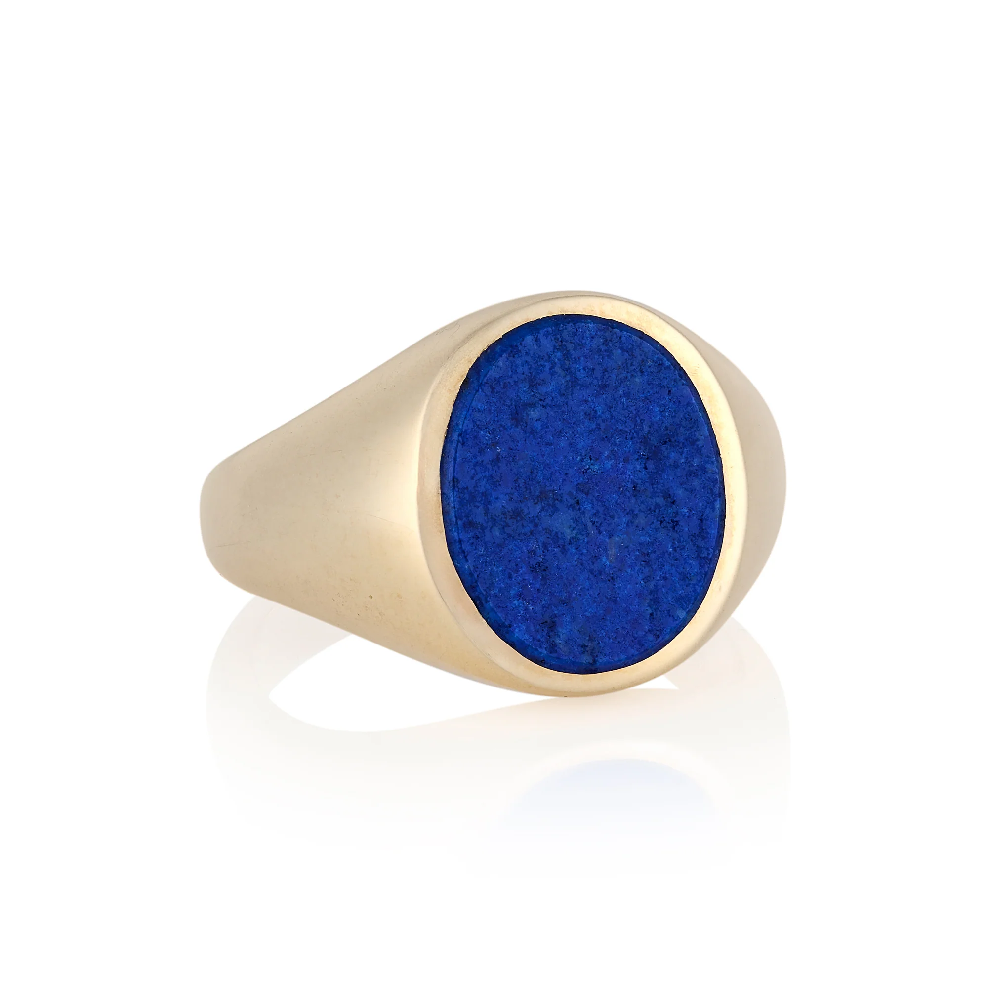 13x 11mm Lapis Lazuli Oxford Oval Signet Ring - Image 2