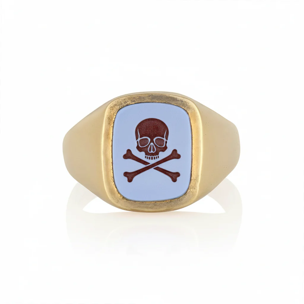 15 x 12mm Cushion Shaped Sardonyx Signet Ring