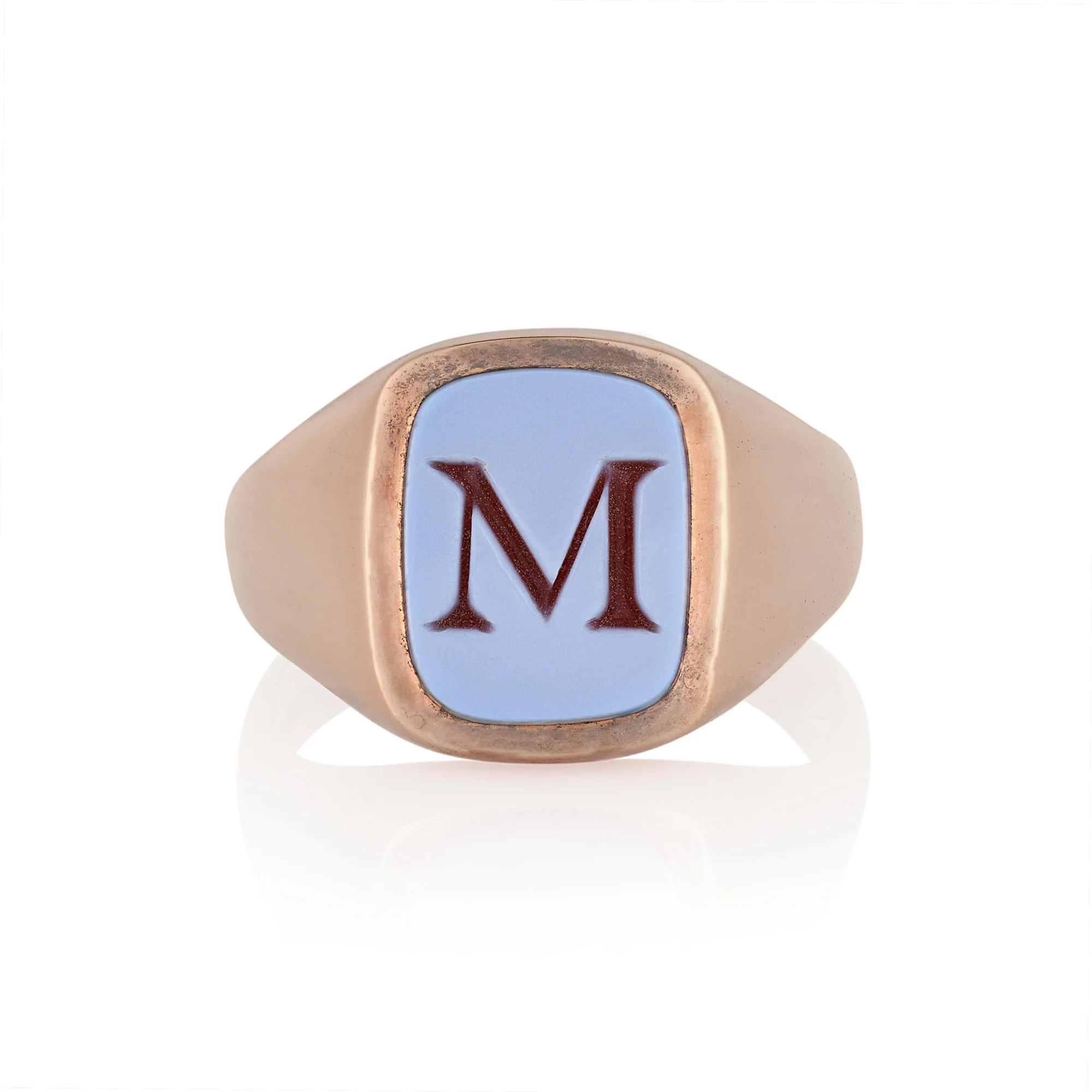 15 x 12mm Cushion Shaped Sardonyx Signet Ring - Image 4