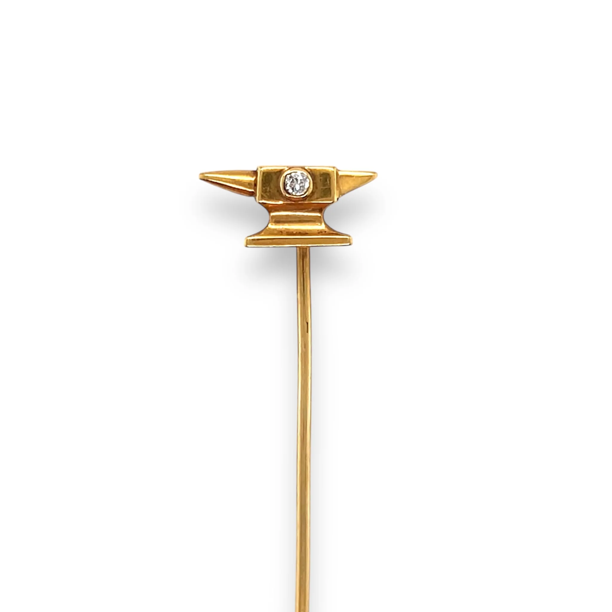 18ct Gold & Diamond Anvil Stickpin