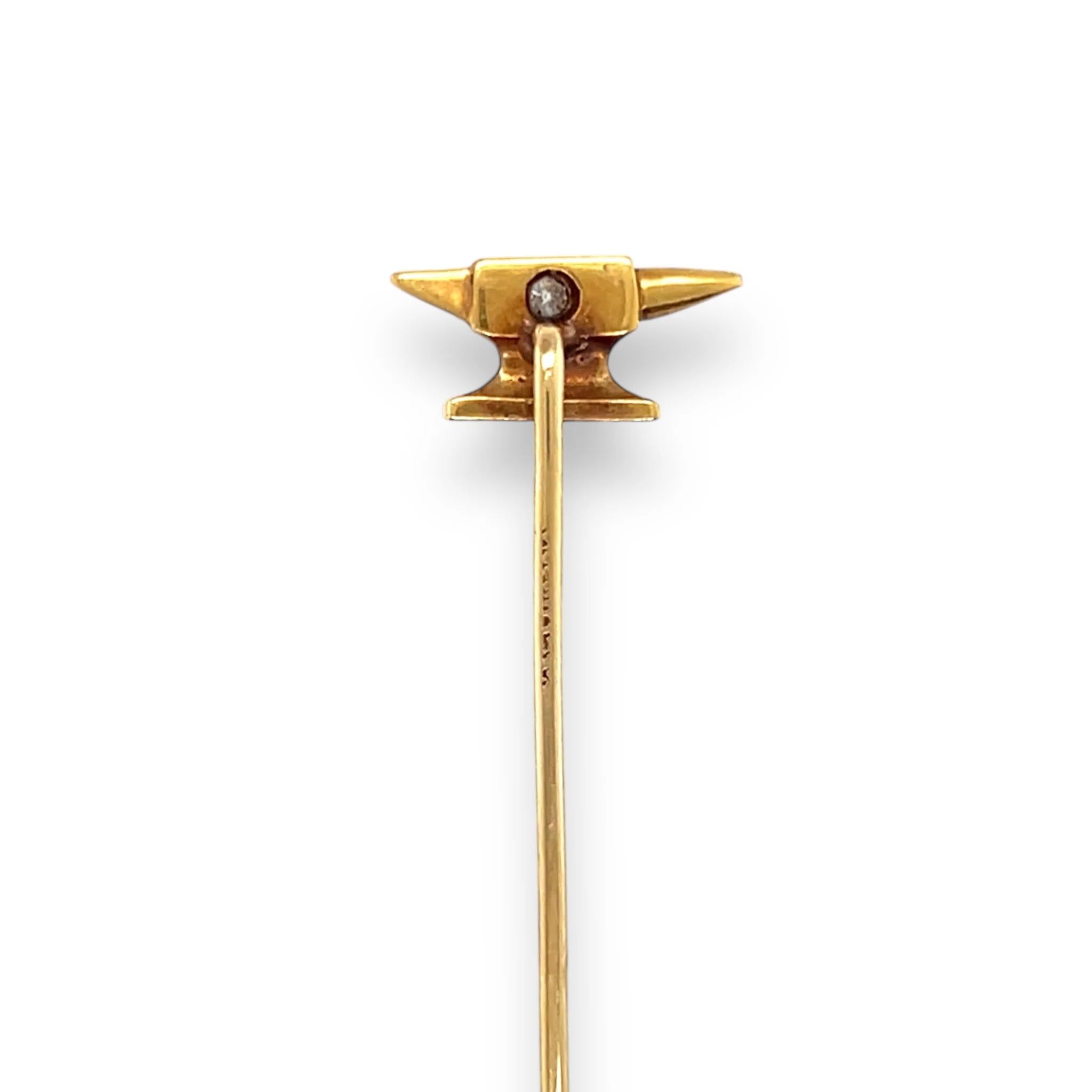 18ct Gold & Diamond Anvil Stickpin - Image 3