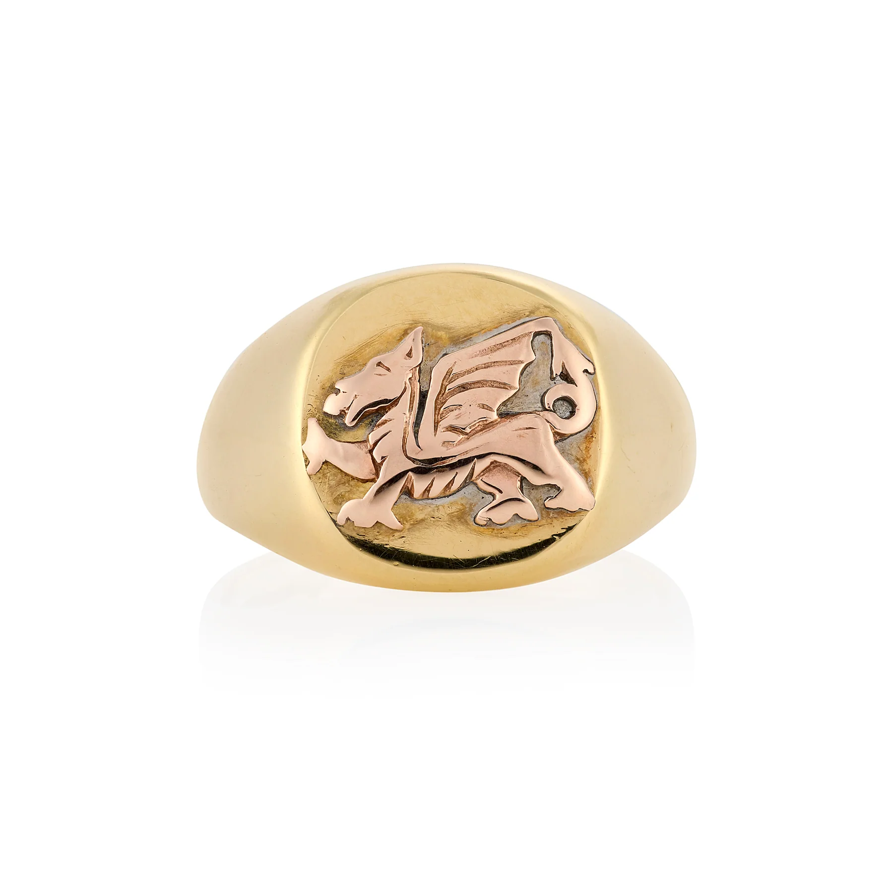 18ct Gold Dragon Signet Ring