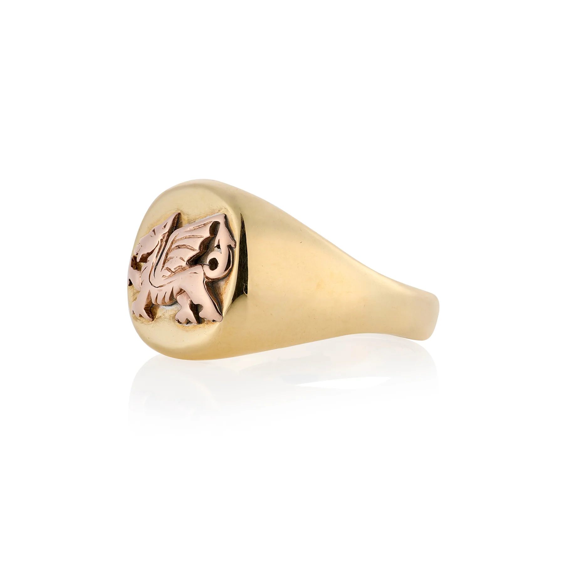 18ct Gold Dragon Signet Ring - Image 2