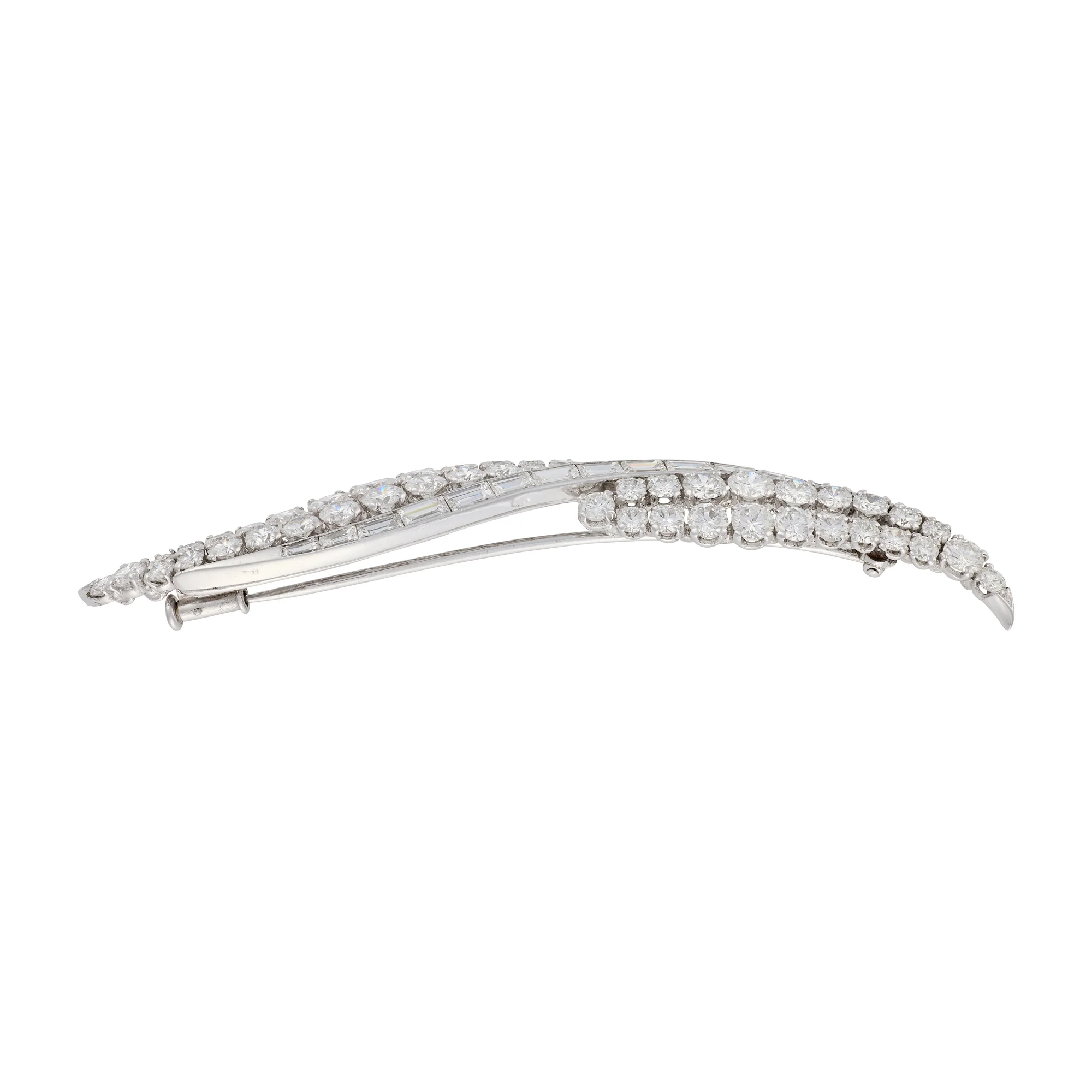 1950's Diamond Brooch, French - Image 4