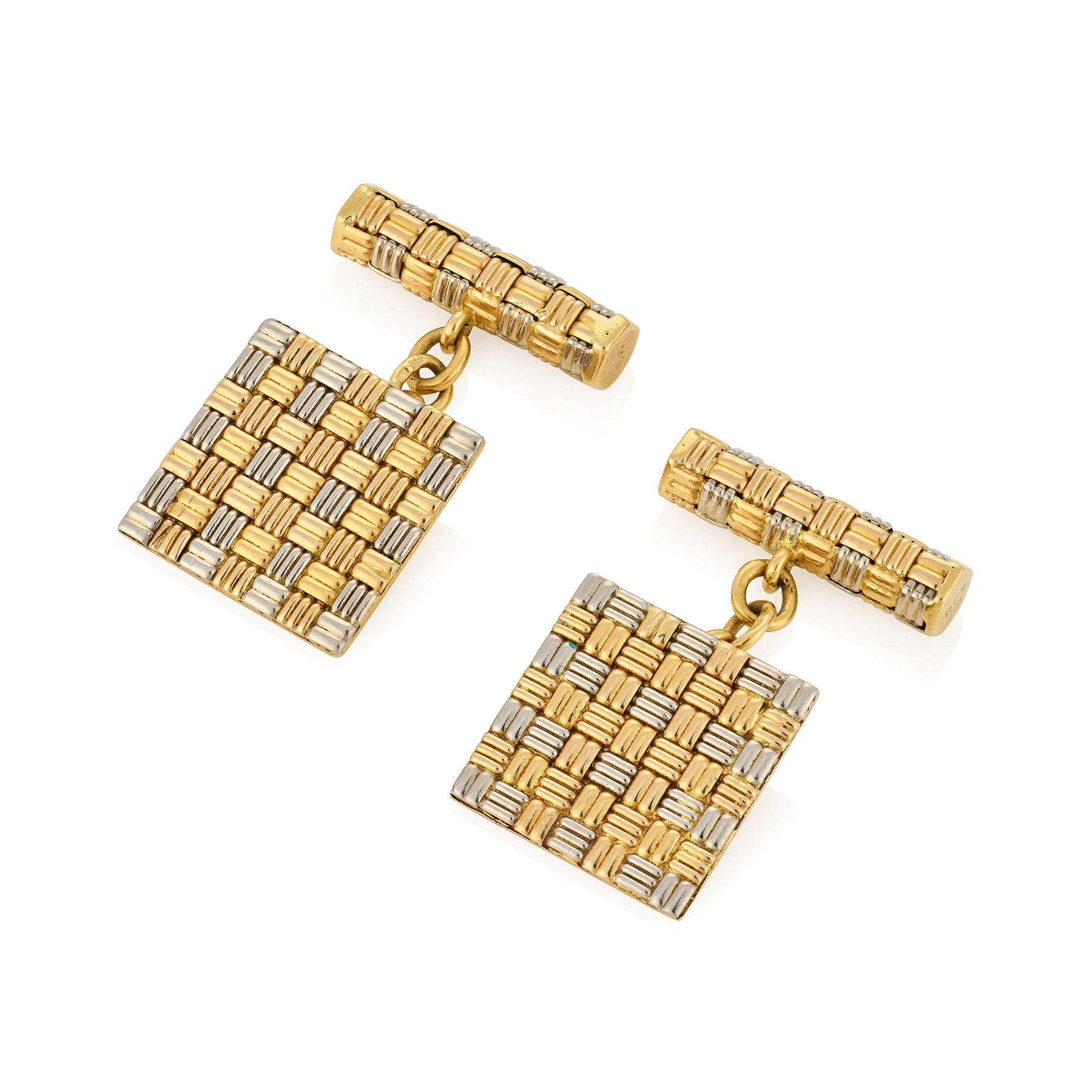 1960's 18ct Yellow & White Gold Cufflinks by Roy King