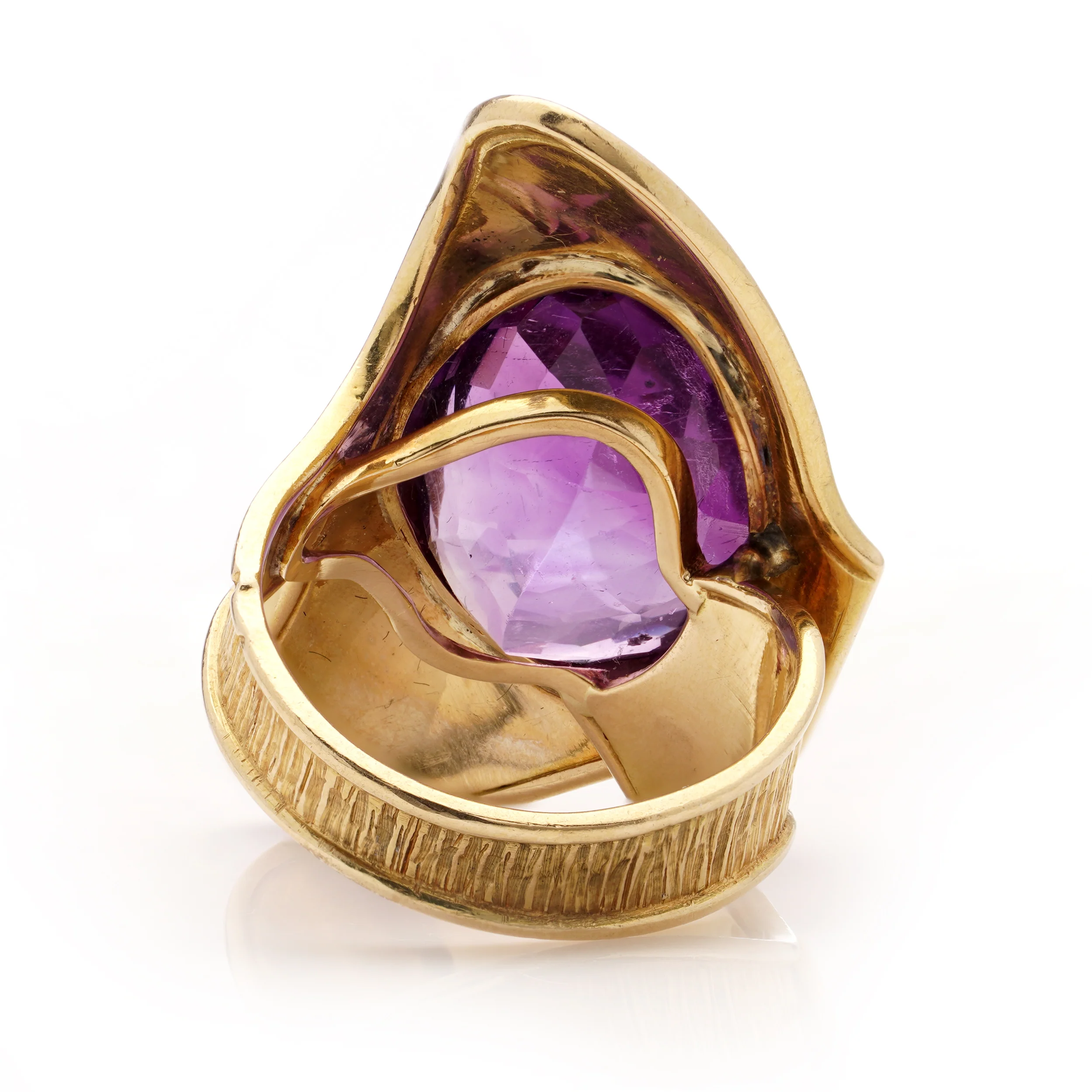 1970's 18ct Gold & Amethyst Ring, French - Image 3