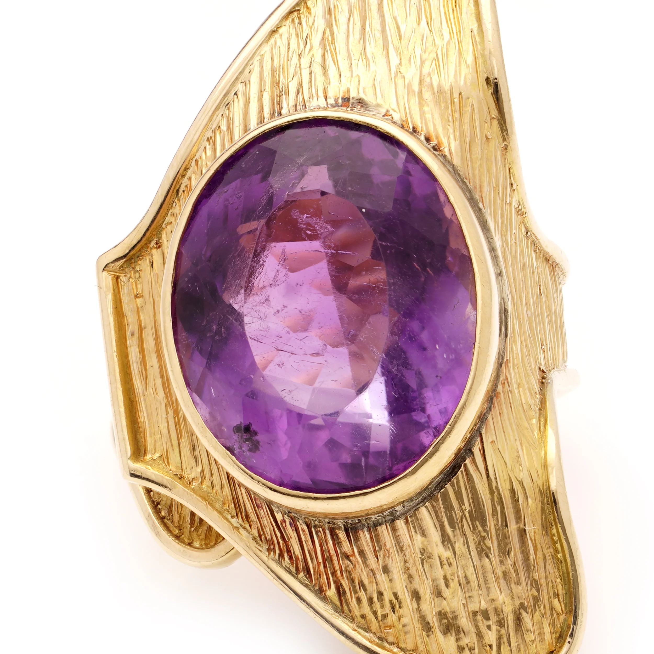 1970's 18ct Gold & Amethyst Ring, French - Image 4