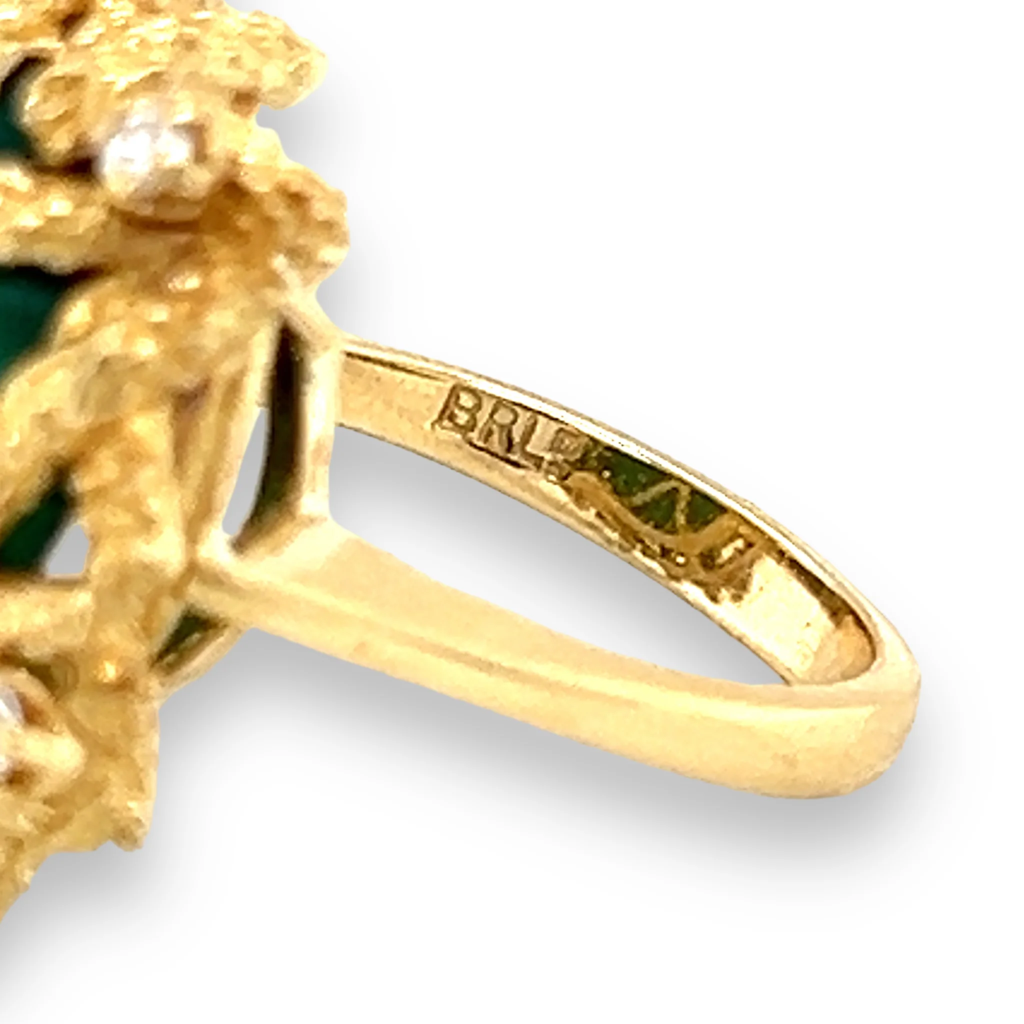 1970's Malachite & Diamond Ring by Ben Rosenfeld - Image 5
