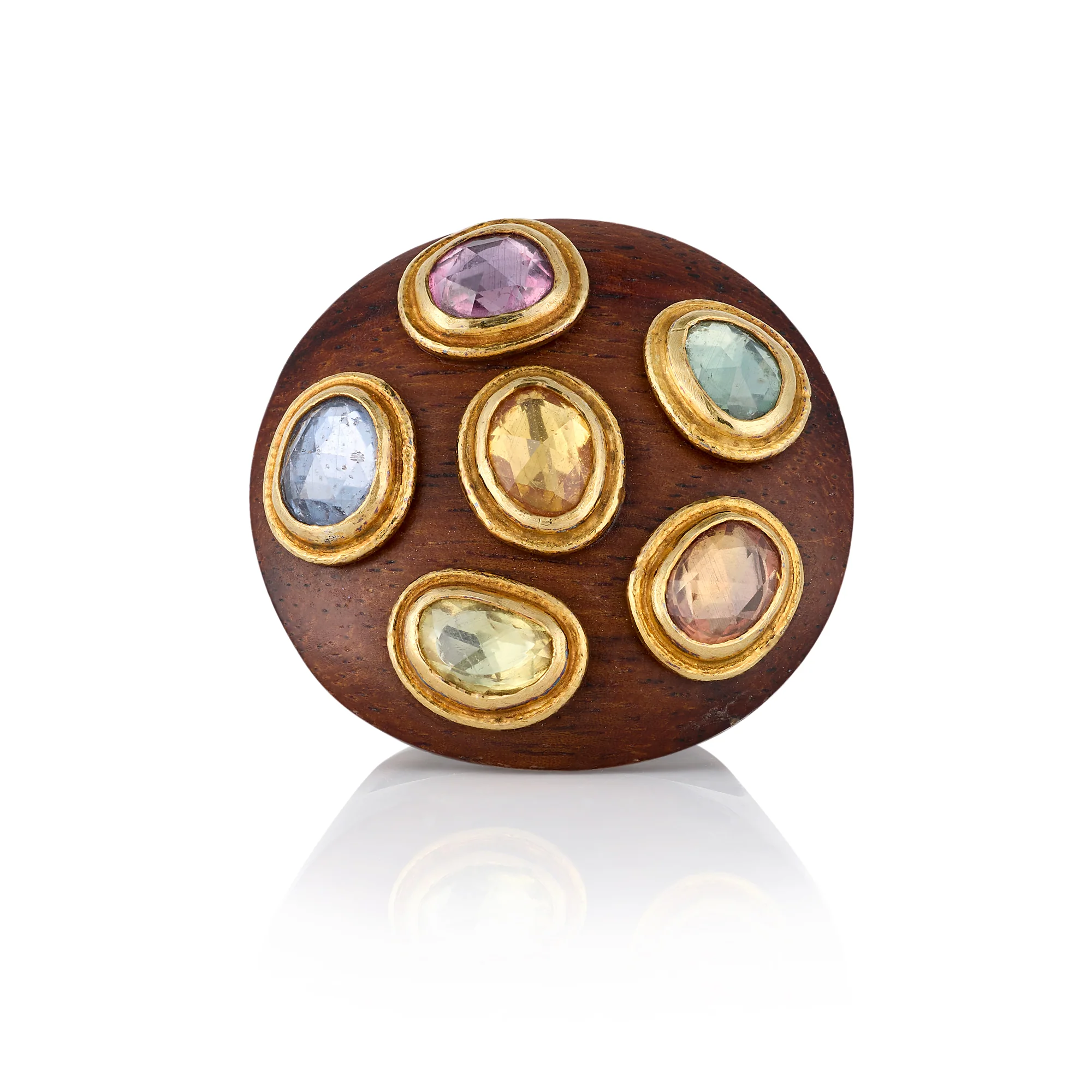 22ct Wooden Gemstone Ring