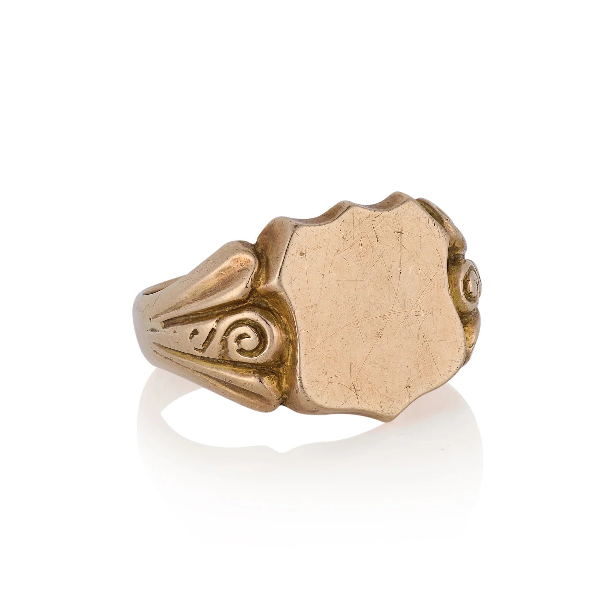 9ct Gold Shield Signet Ring from 1910 - Image 3