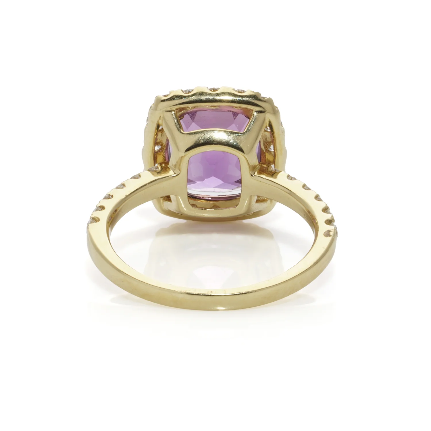Amethyst & Diamond Cluster Ring - Image 3