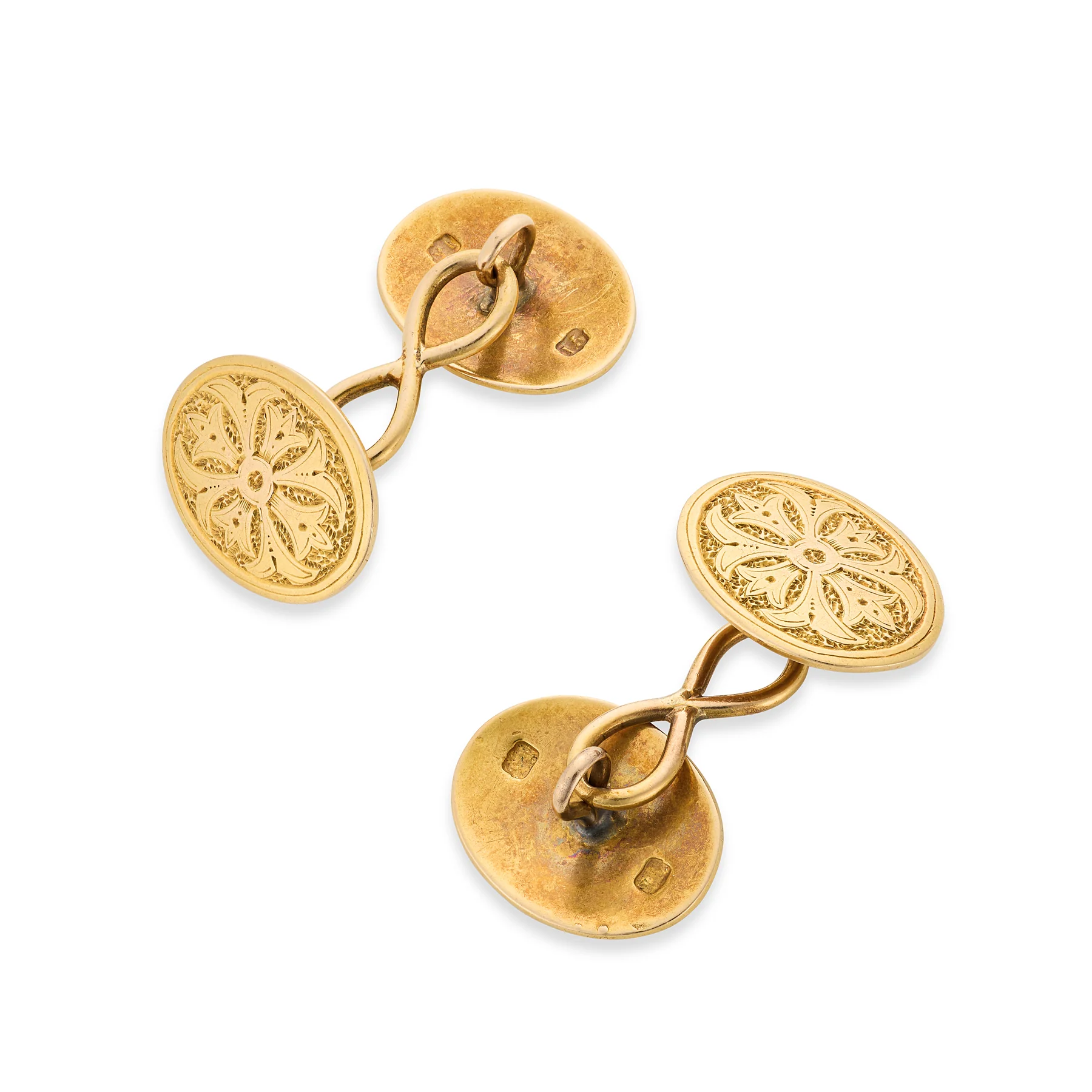 Antique 15ct Gold Cufflinks - Image 3
