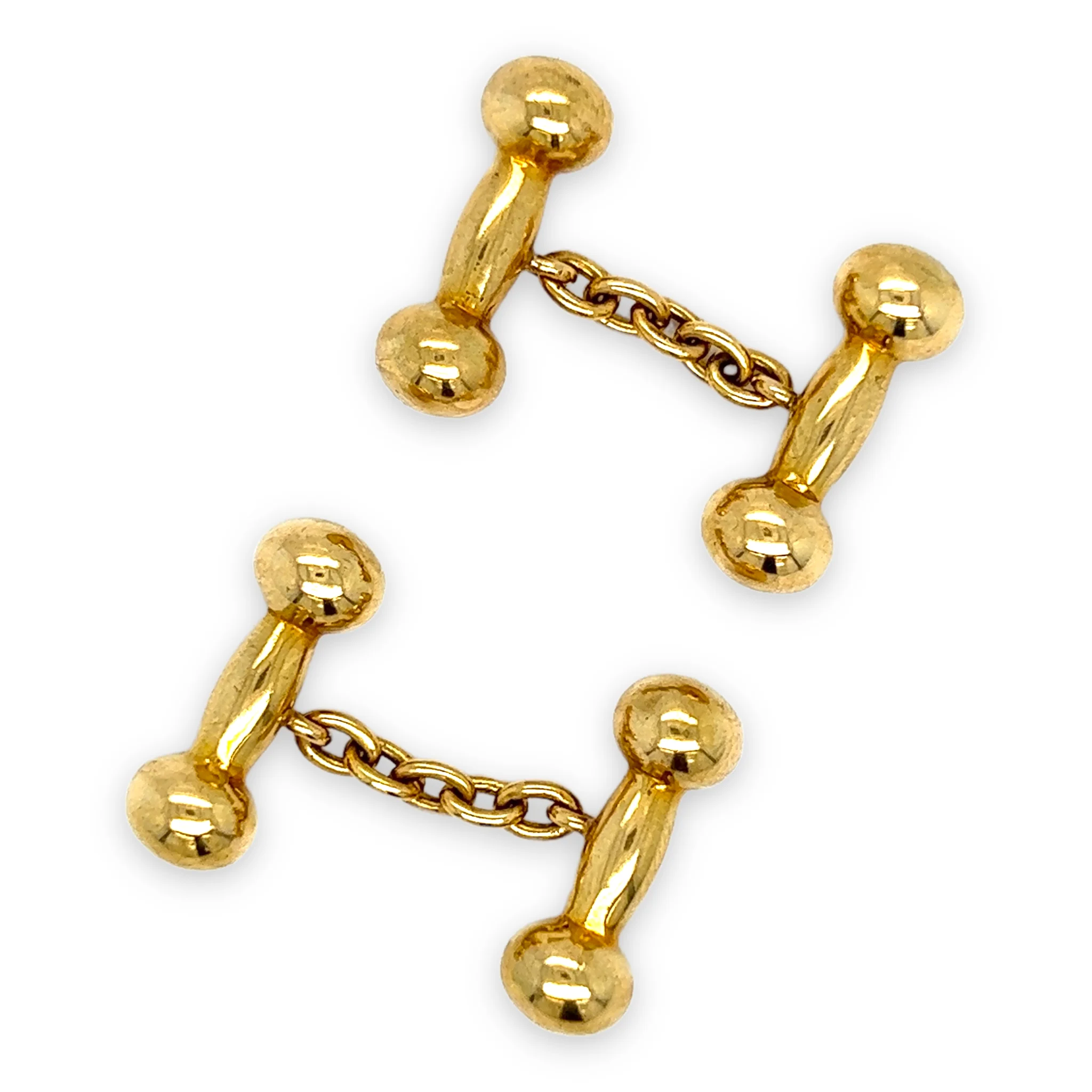 Antique 18ct Gold Dumbbell Cufflinks - Image 3