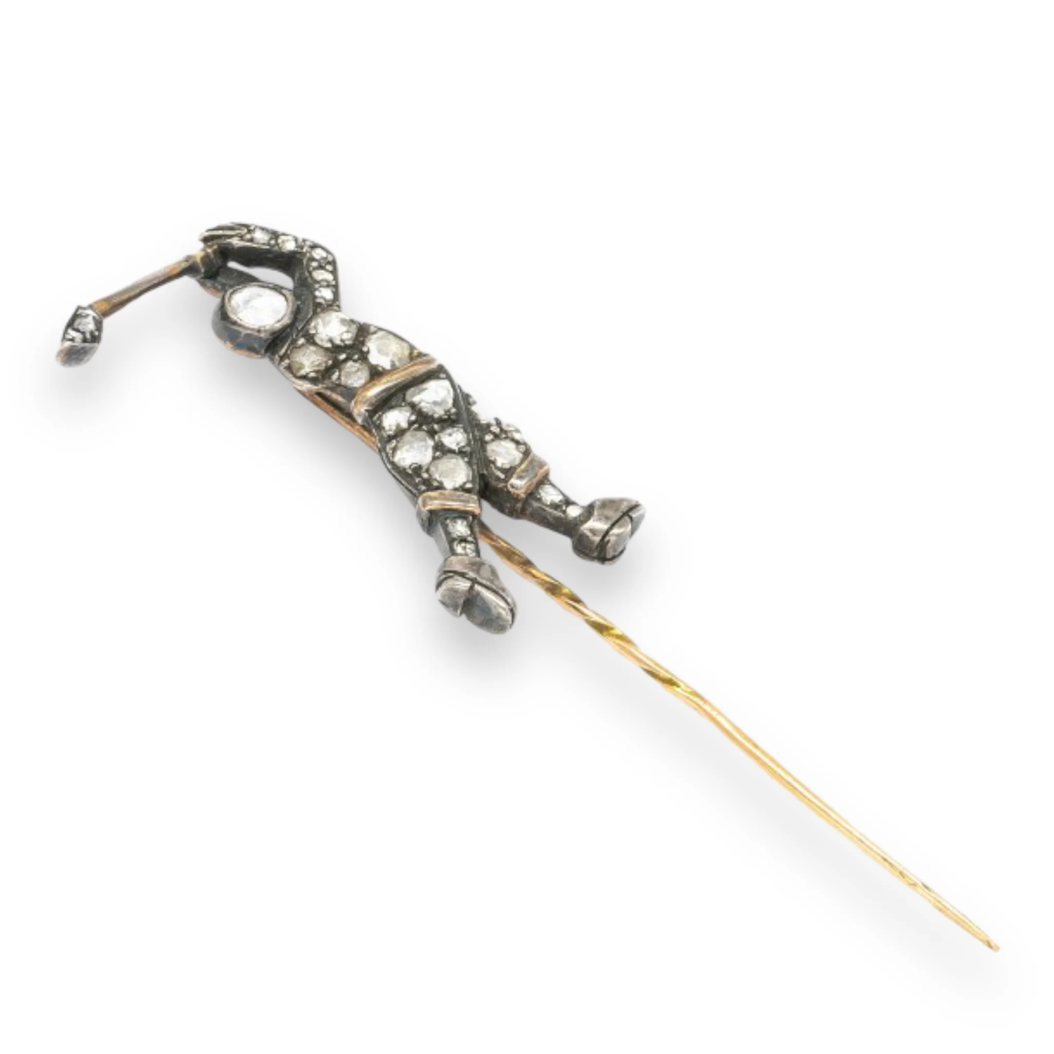 Antique Diamond Golfer Stickpin - Image 4