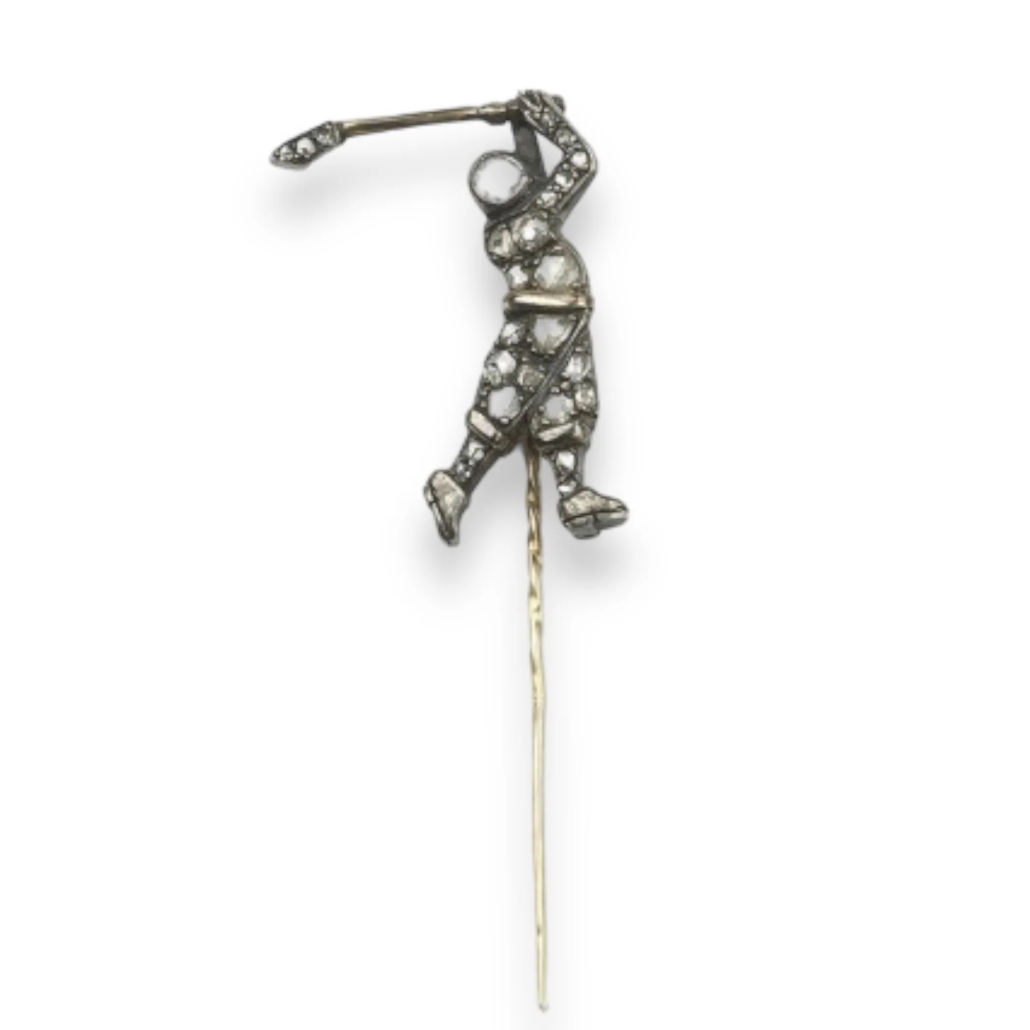 Antique Diamond Golfer Stickpin - Image 5