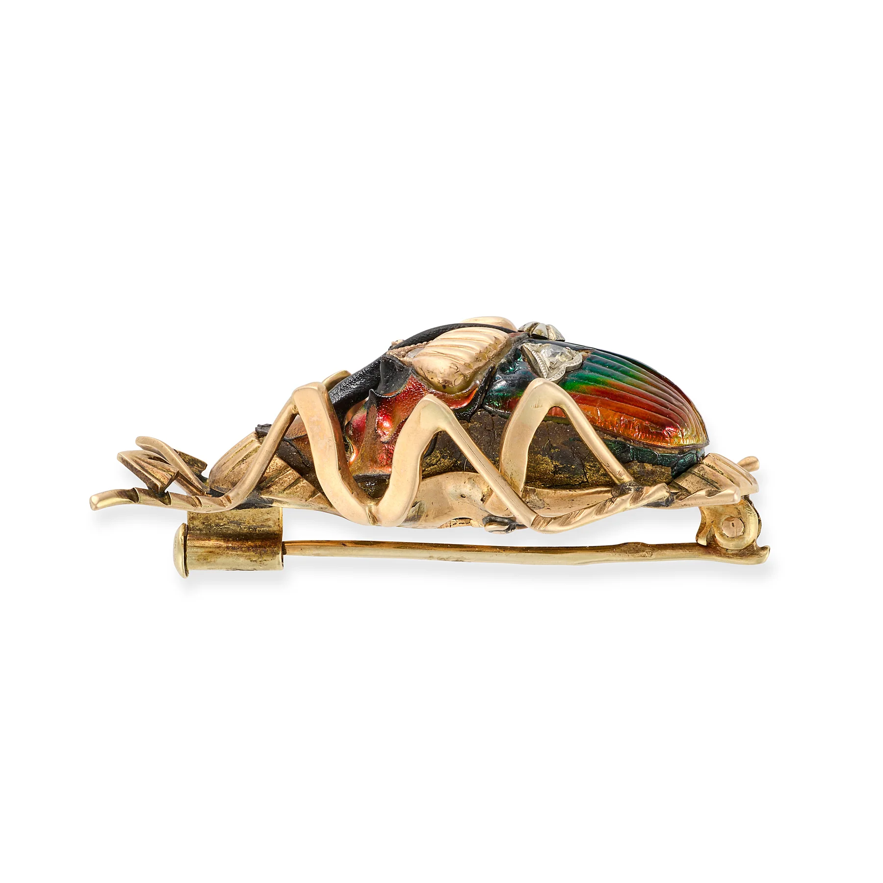 Antique Egyptian Revival Scarab Brooch - Image 2