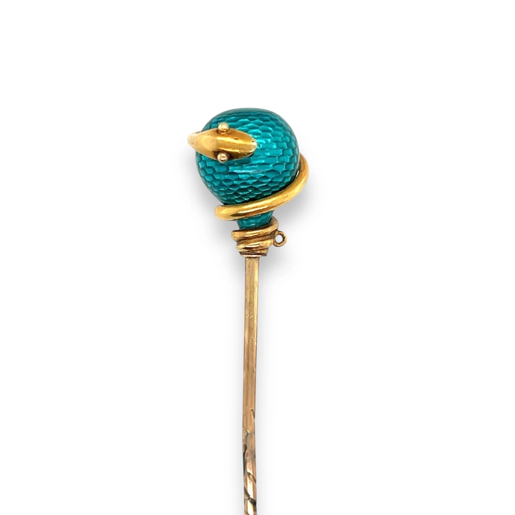 Antique Enamel Serpent Stickpin