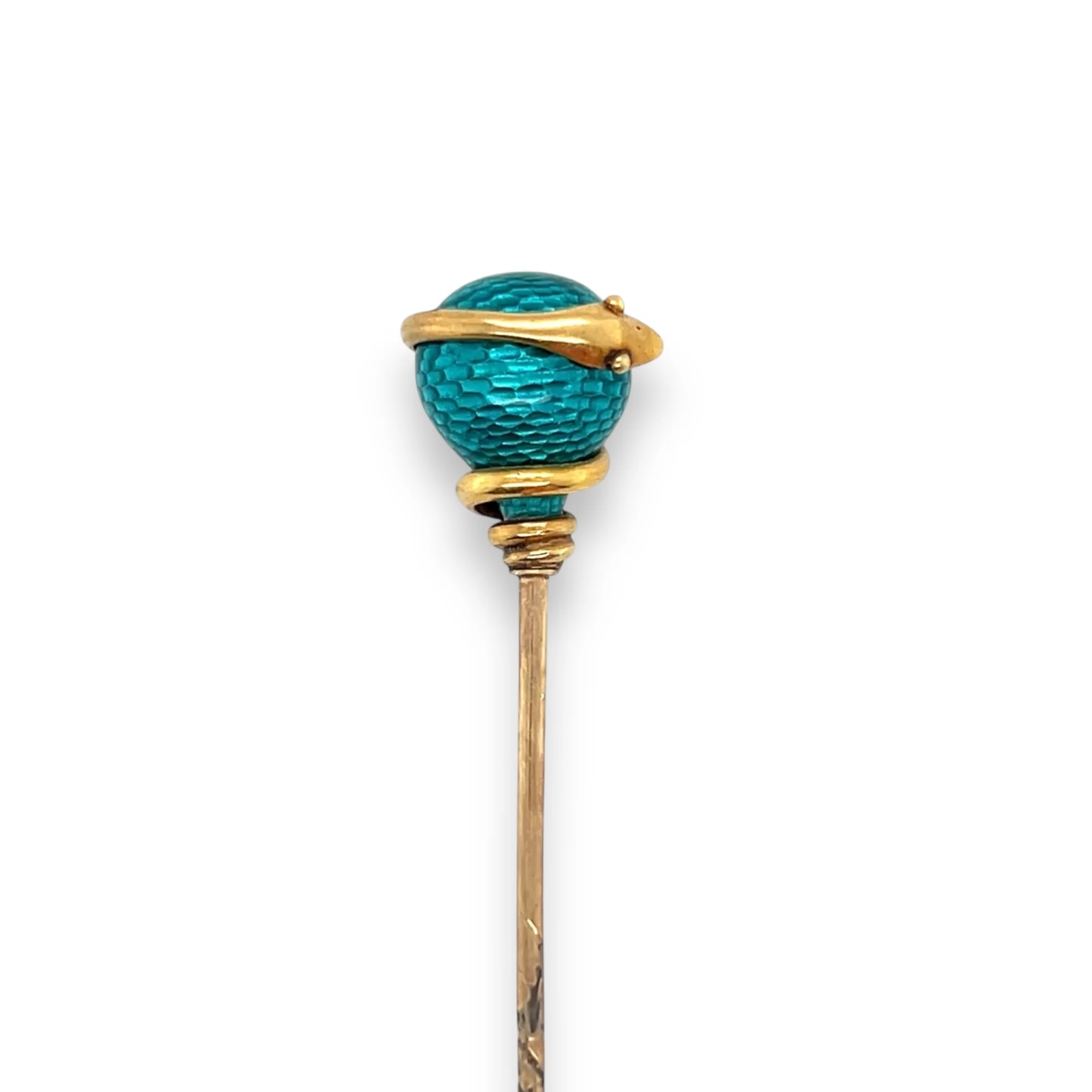 Antique Enamel Serpent Stickpin - Image 2