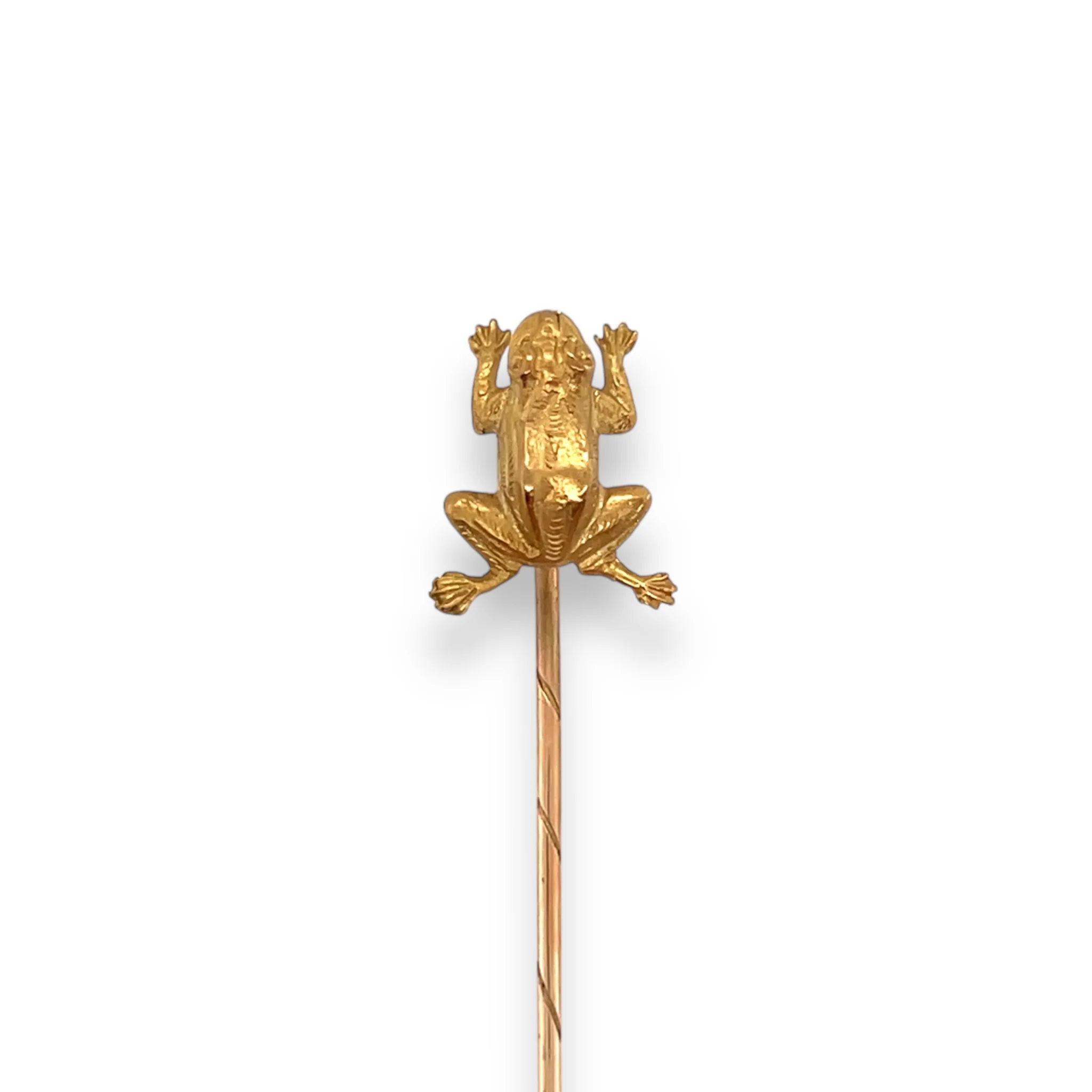Antique Gold Frog Stickpin
