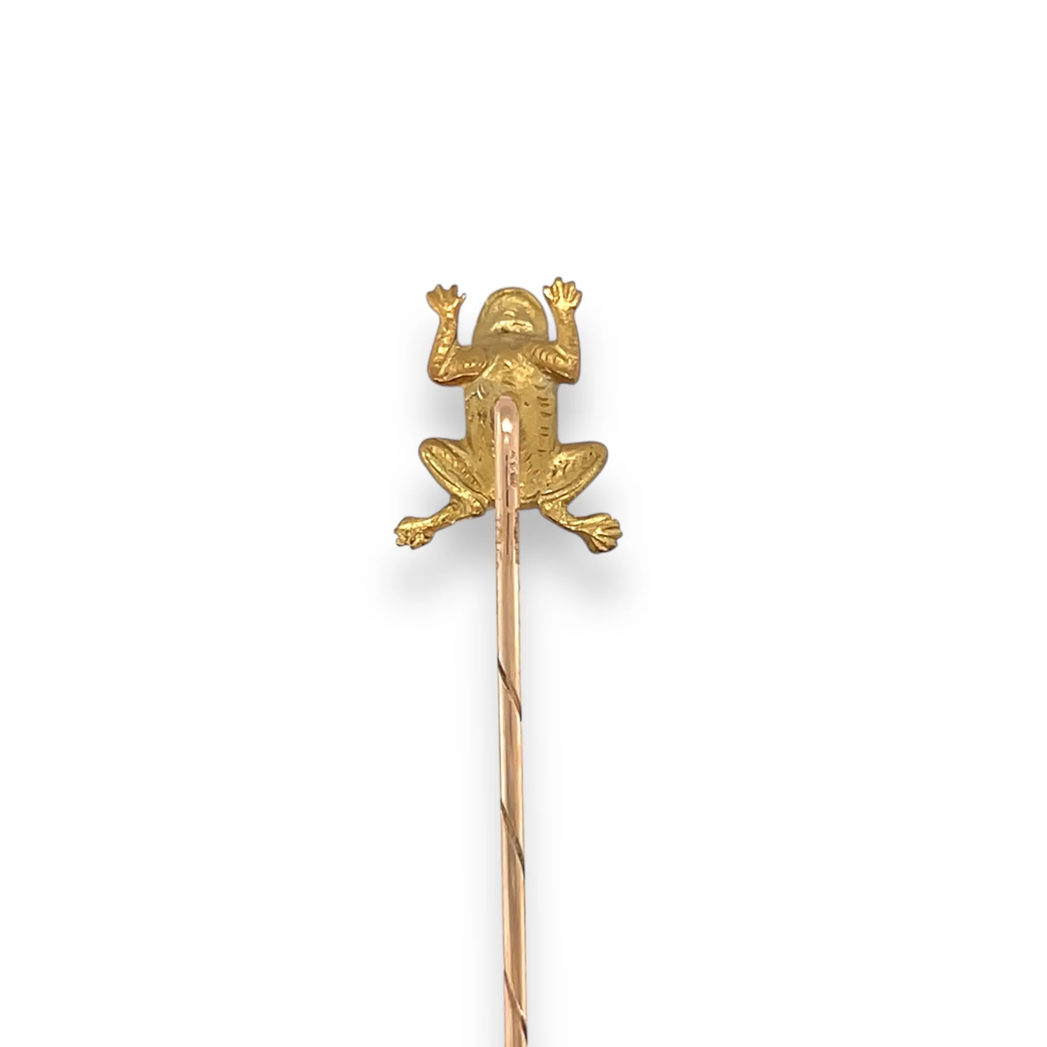 Antique Gold Frog Stickpin - Image 2