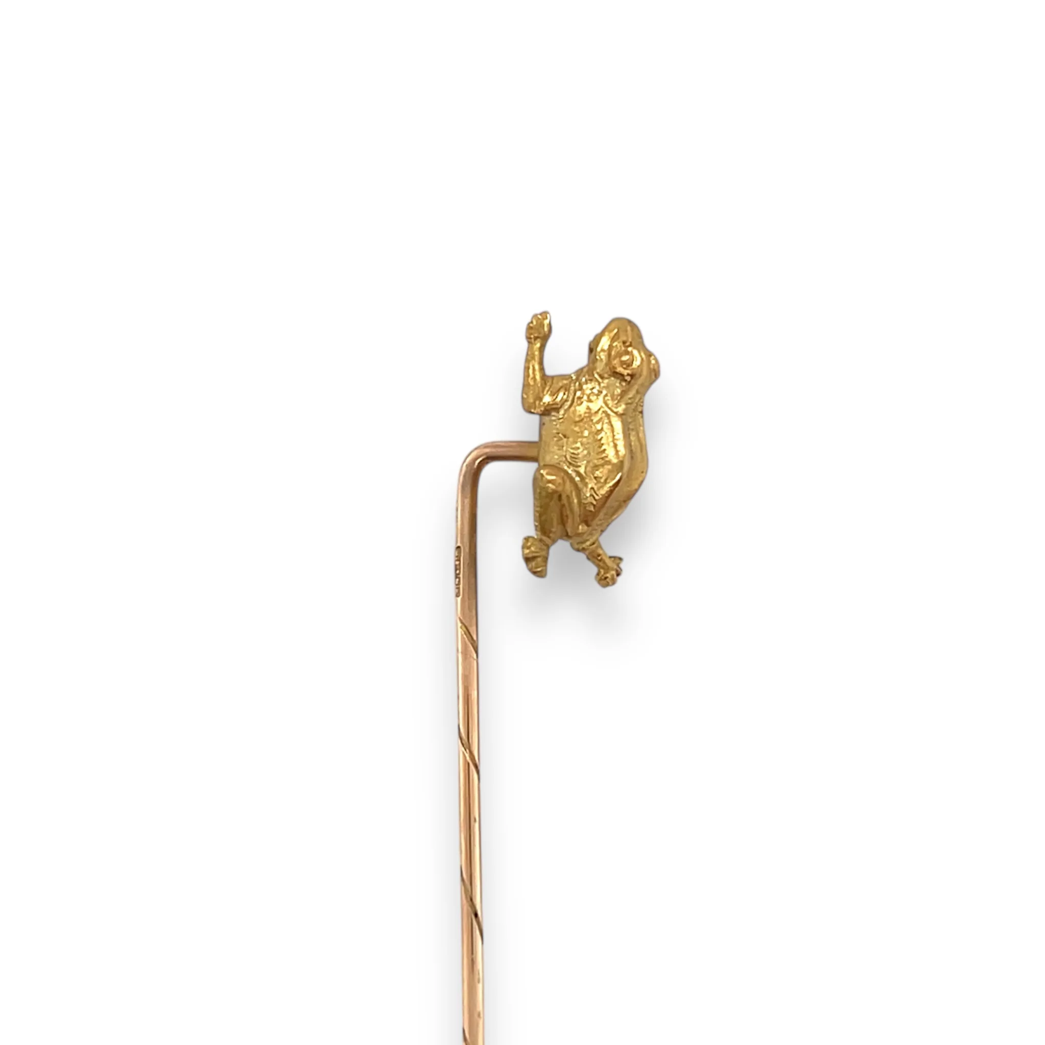 Antique Gold Frog Stickpin - Image 3