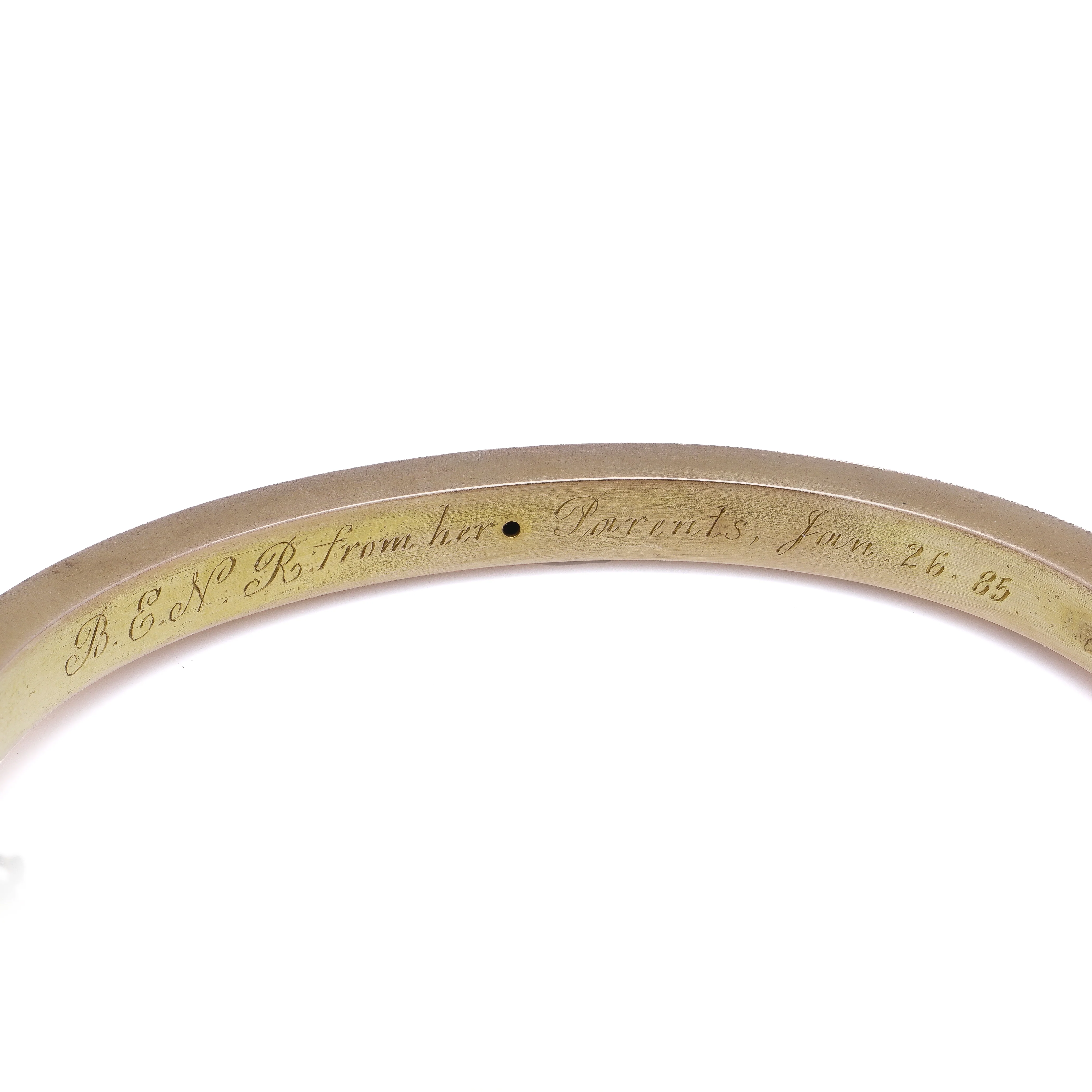 Antique Ruby & Diamond Horseshoe Bangle - Image 4
