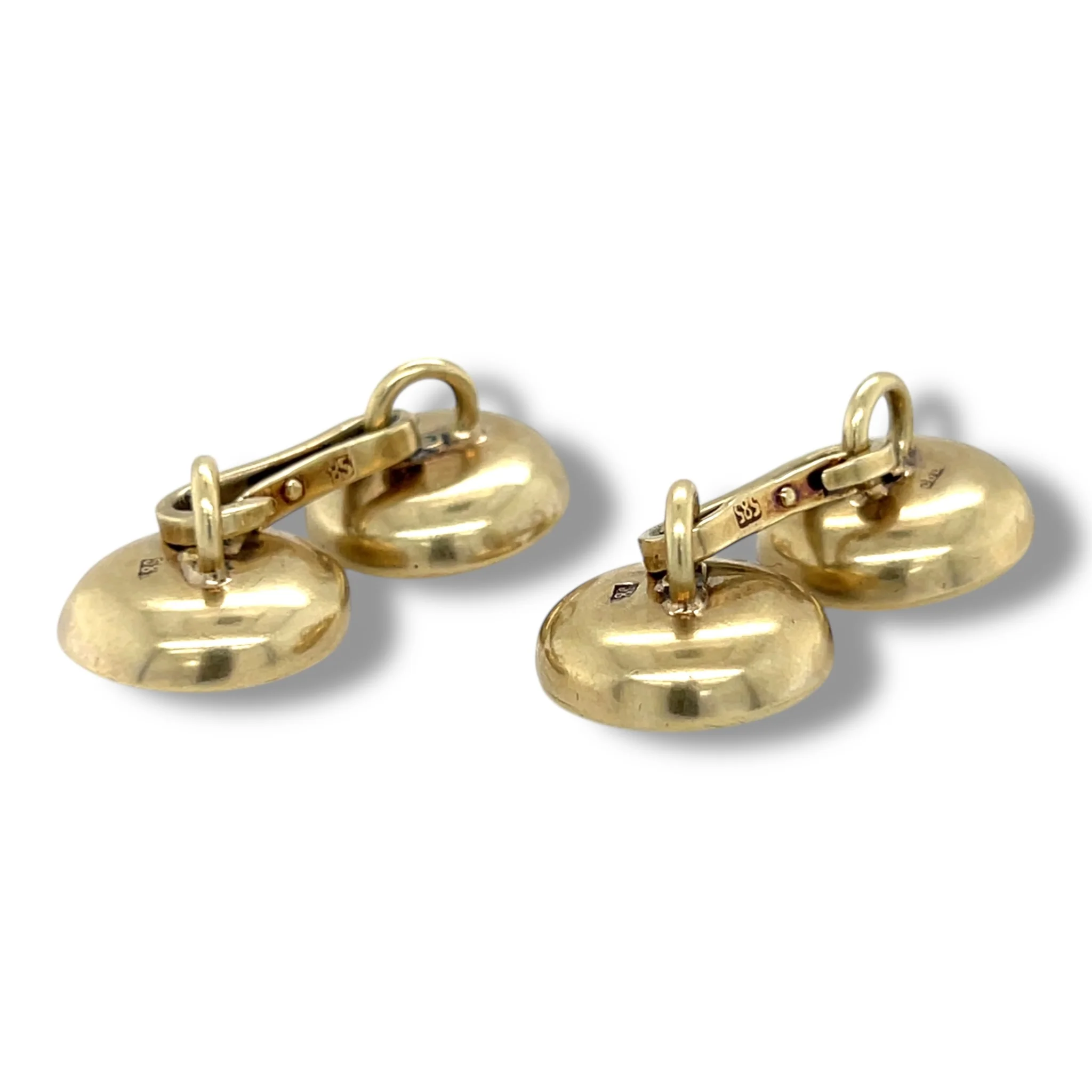 Antique Sapphire & Mother of Pearl Cufflinks - Image 3