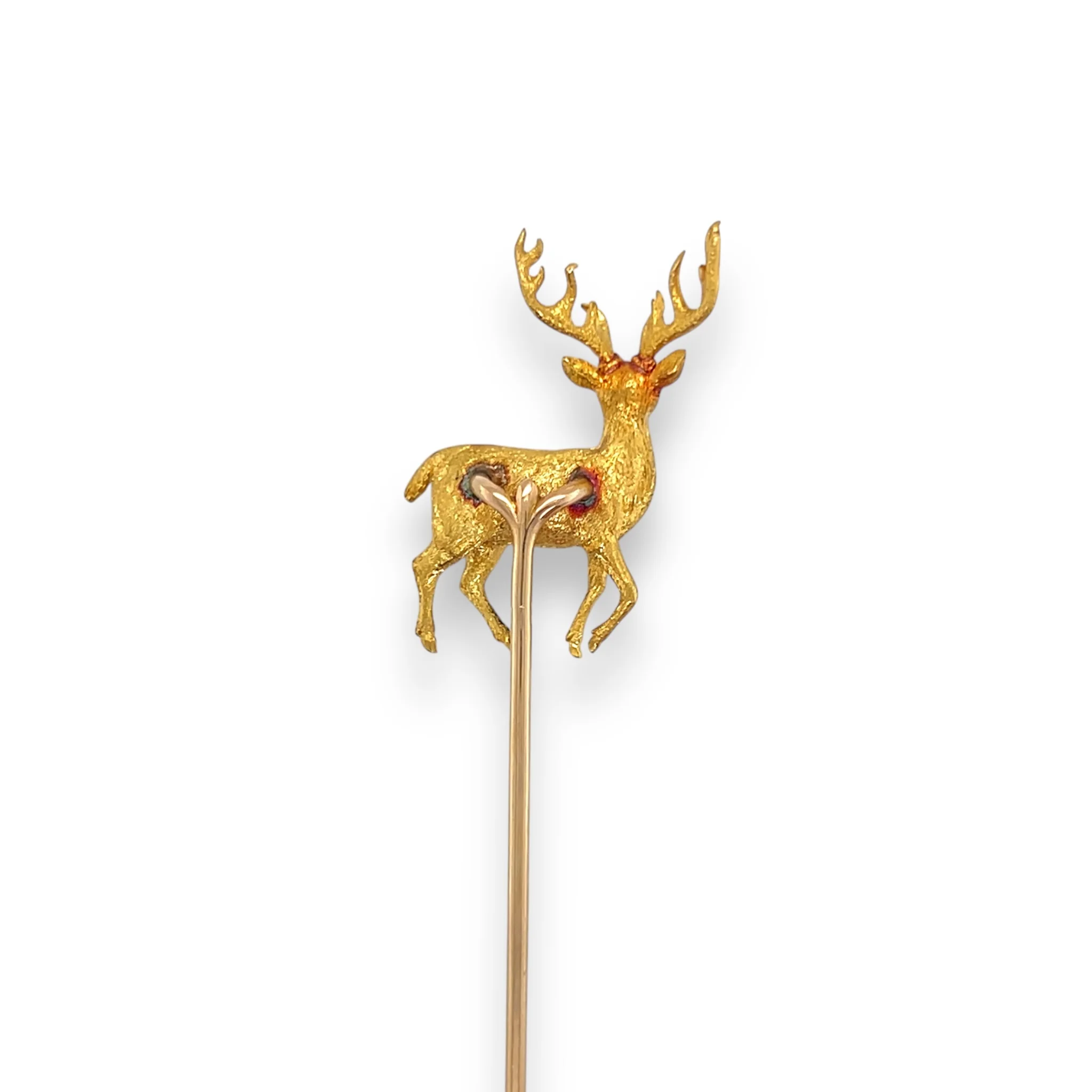 Antique Stag Stickpin, French - Image 3