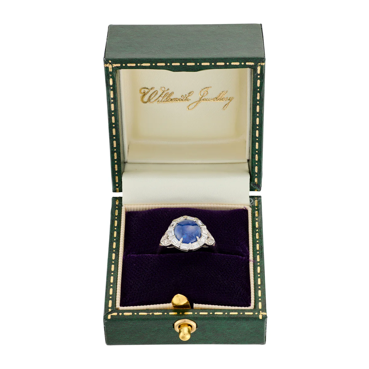 Art Deco Burma Sapphire & Diamond Ring - Image 3