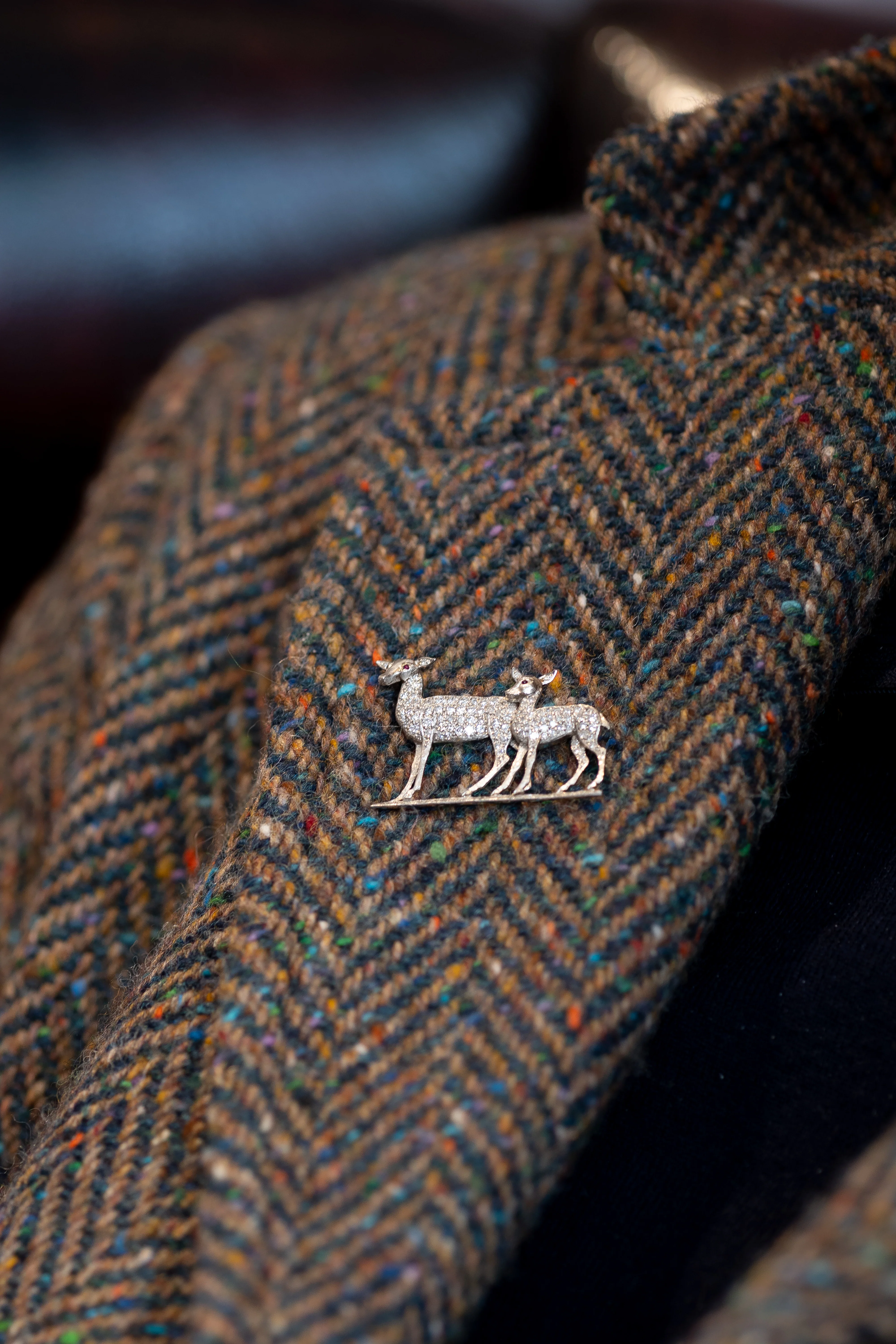 Art Deco Diamond Deer Brooch - Image 3