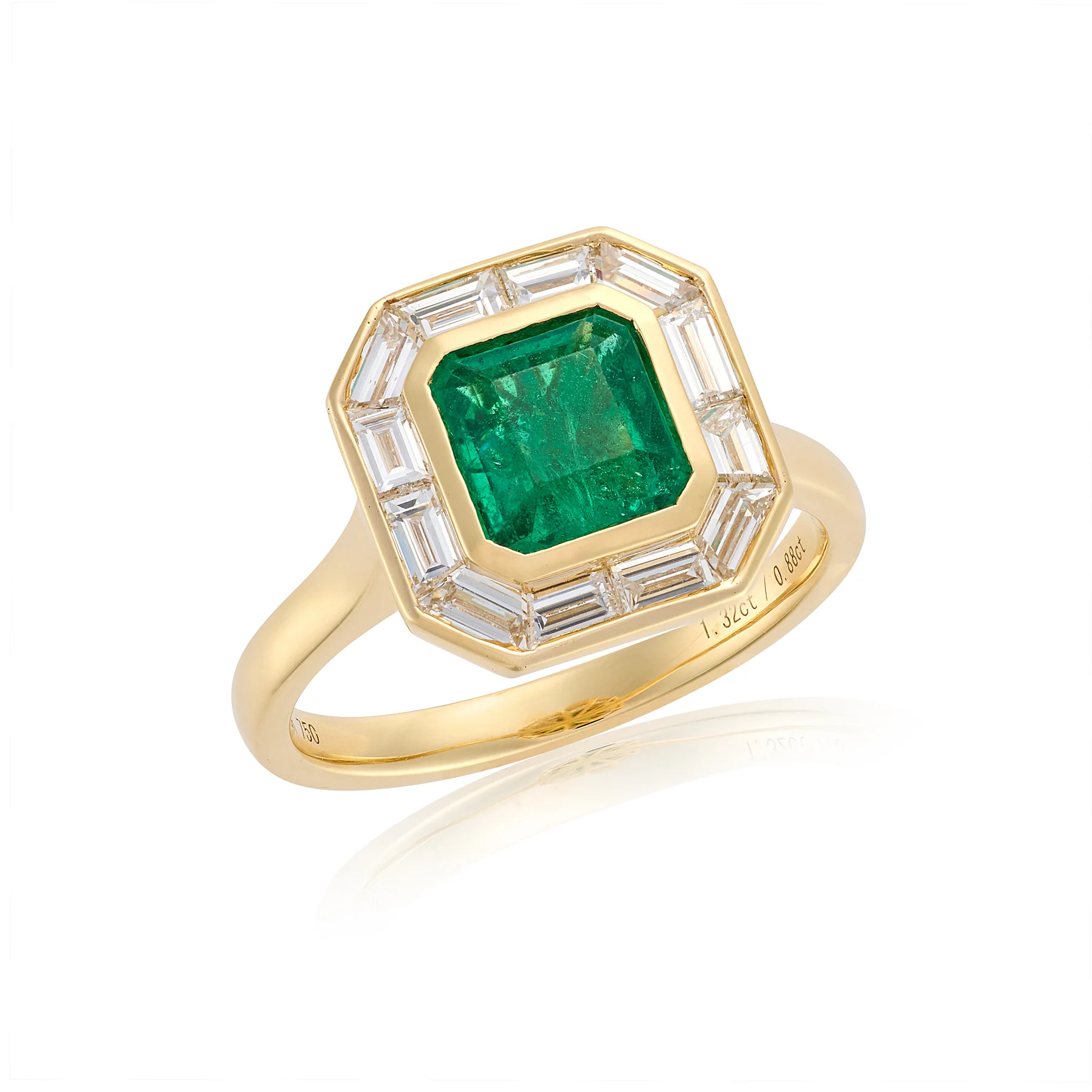 Art Deco Emerald & Diamond Ring - Image 2