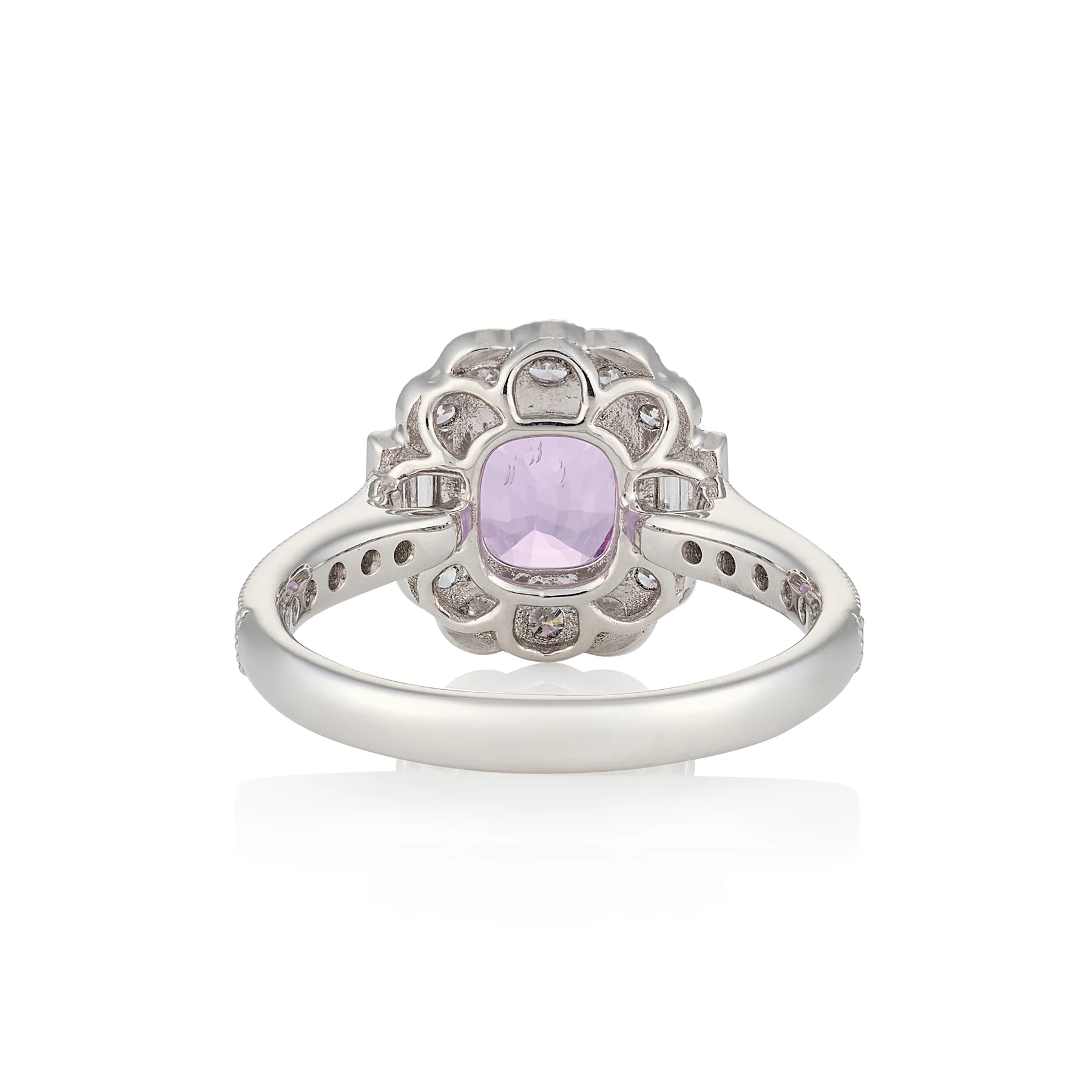 Art Deco Pink Sapphire & Diamond Ring - Image 3