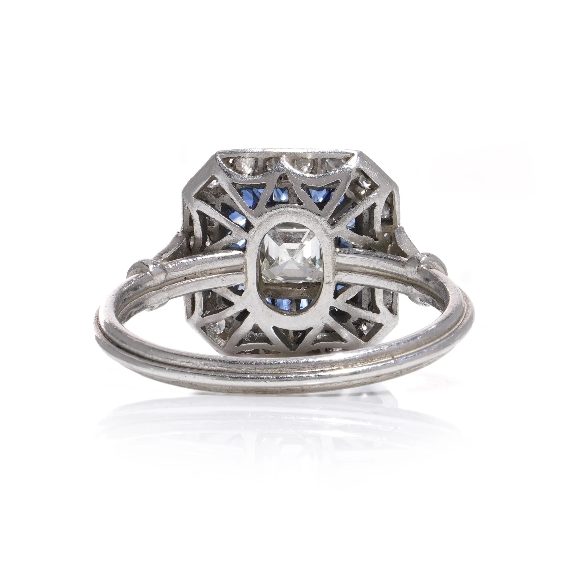Art Deco Style Sapphire Ring - Image 3