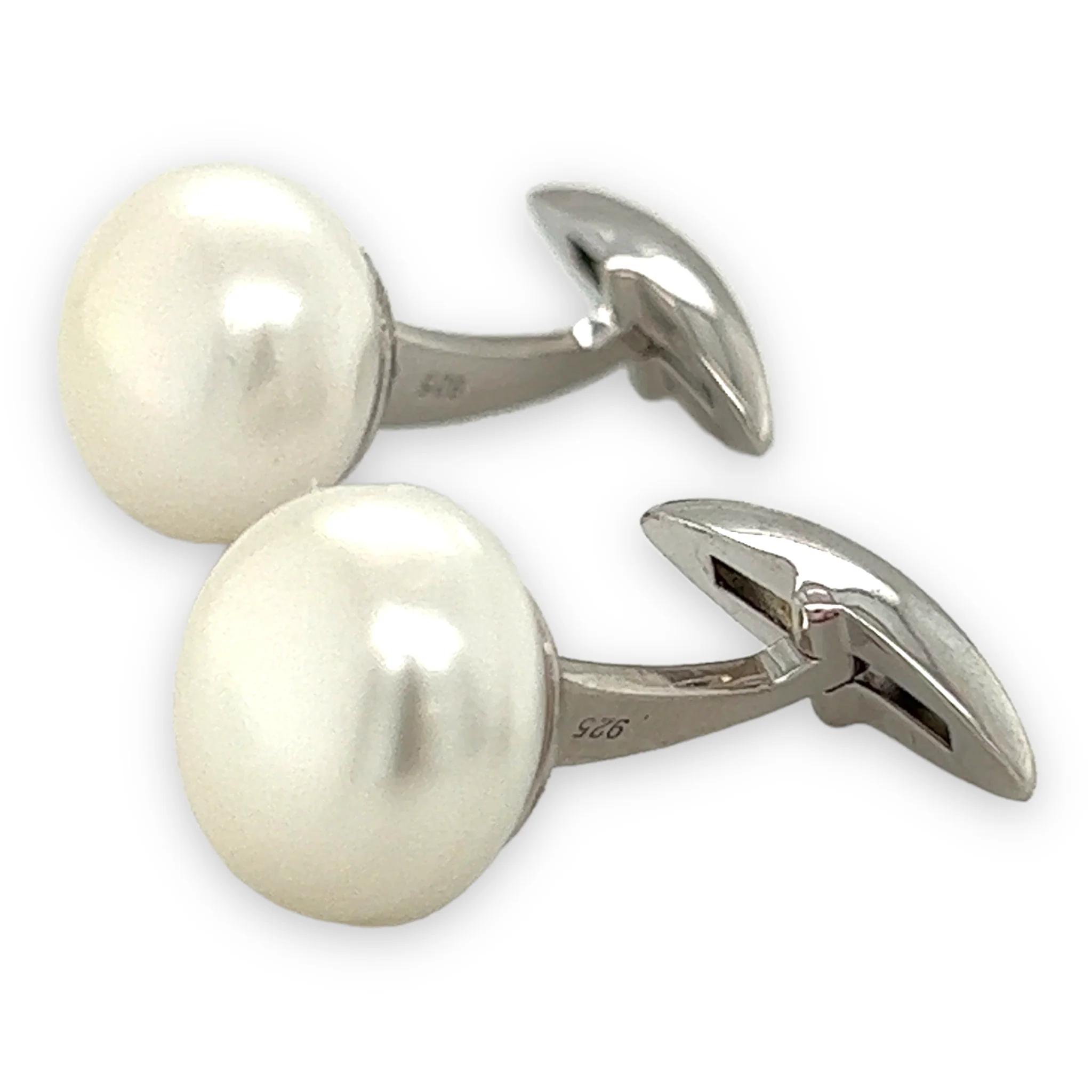 Button Pearl Cufflinks - Image 3