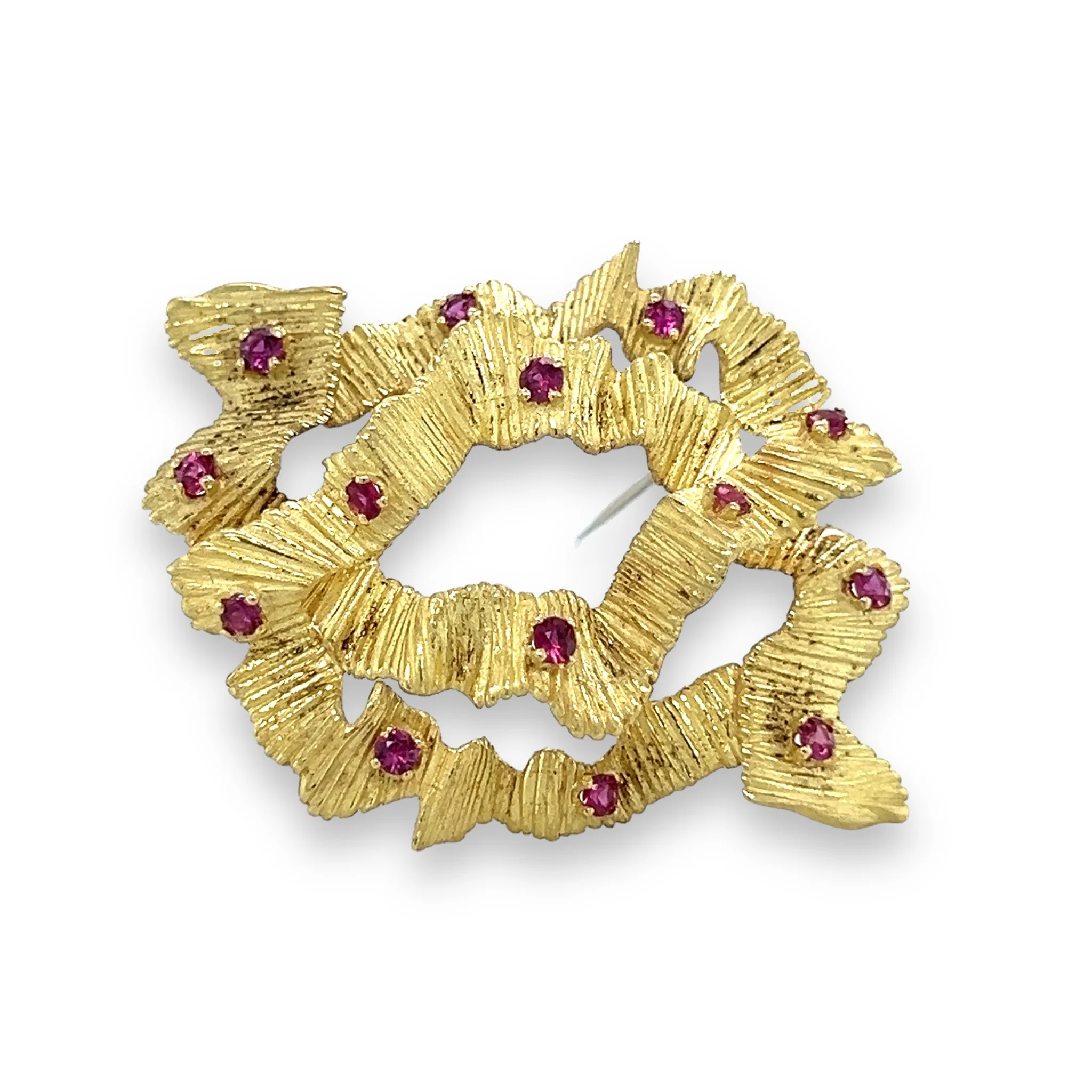 Cartier Ruby and Gold Brooch