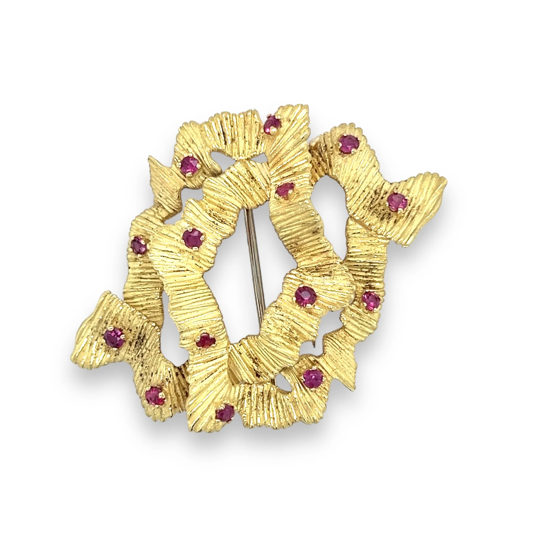 Cartier Ruby and Gold Brooch - Image 3