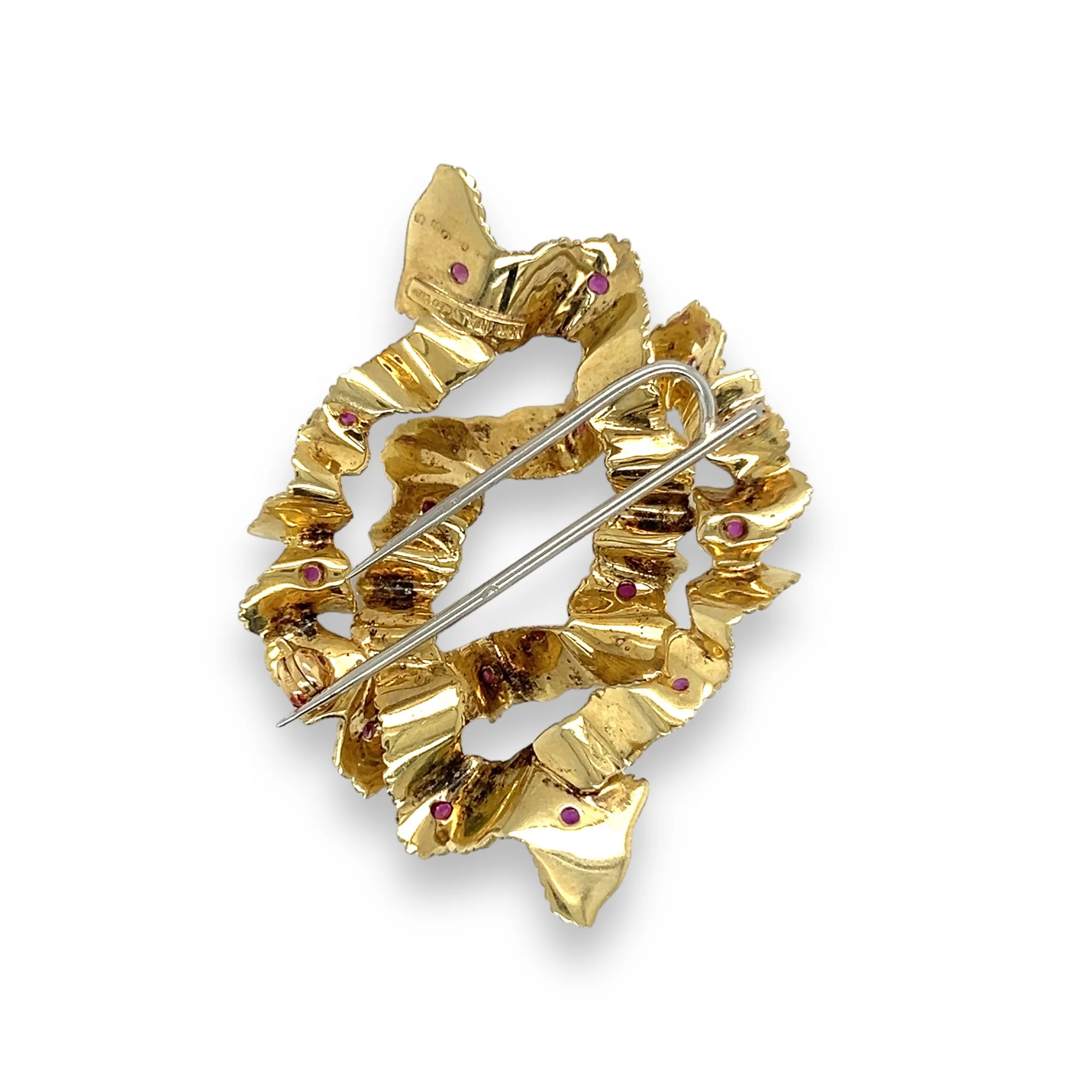 Cartier Ruby and Gold Brooch - Image 4