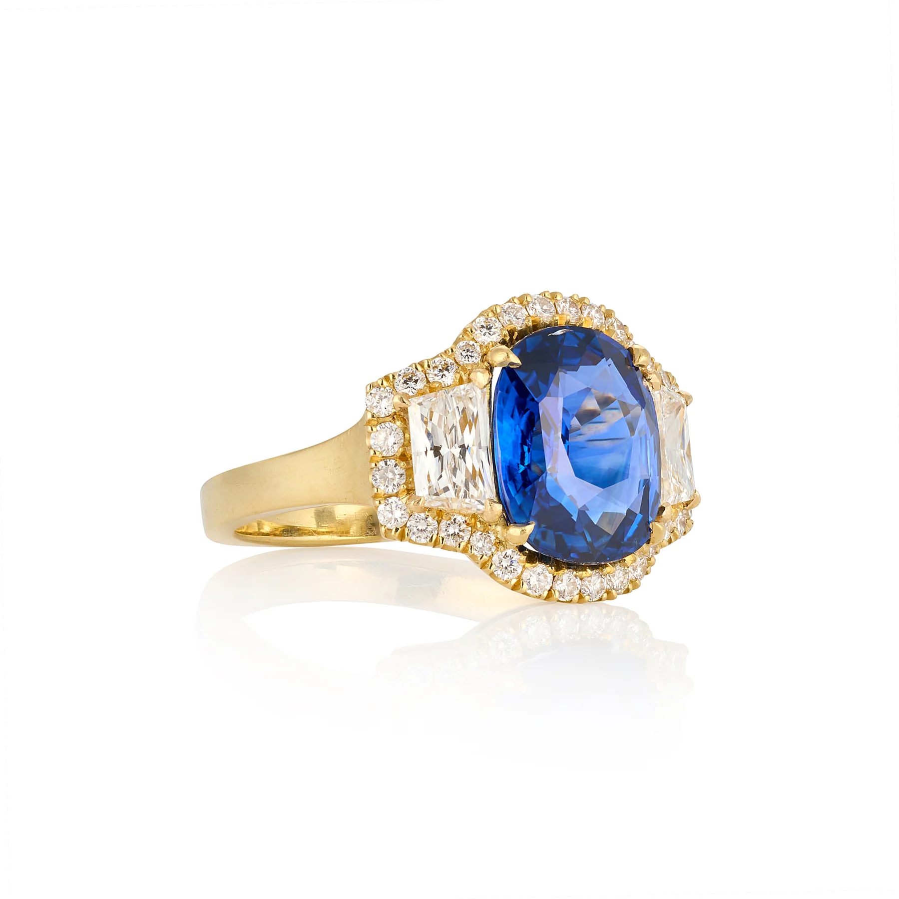 Ceylon Sapphire & Diamond Ring - Image 2