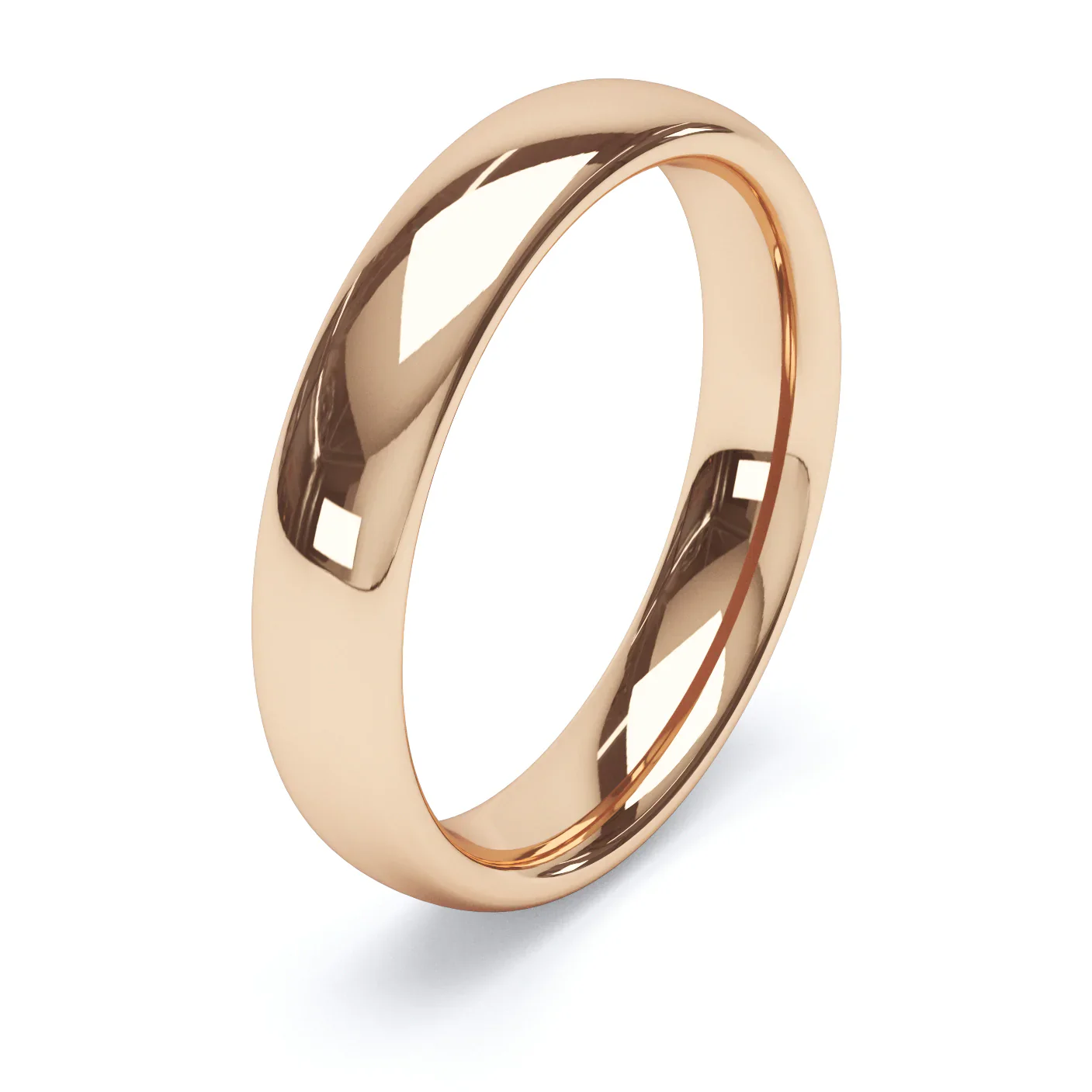 Court Shaped 18ct Rose Gold Wedding Ring - Image 3