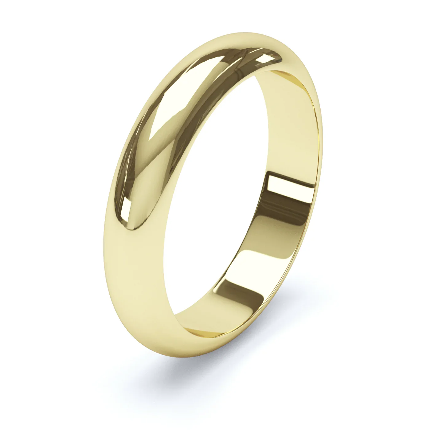 D Shaped 18ct Yellow Gold Wedding Ring - Image 3