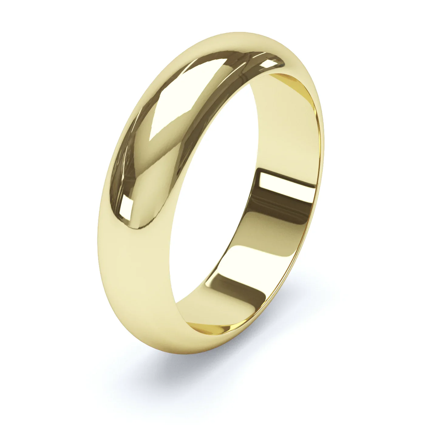 D Shaped 18ct Yellow Gold Wedding Ring - Image 4