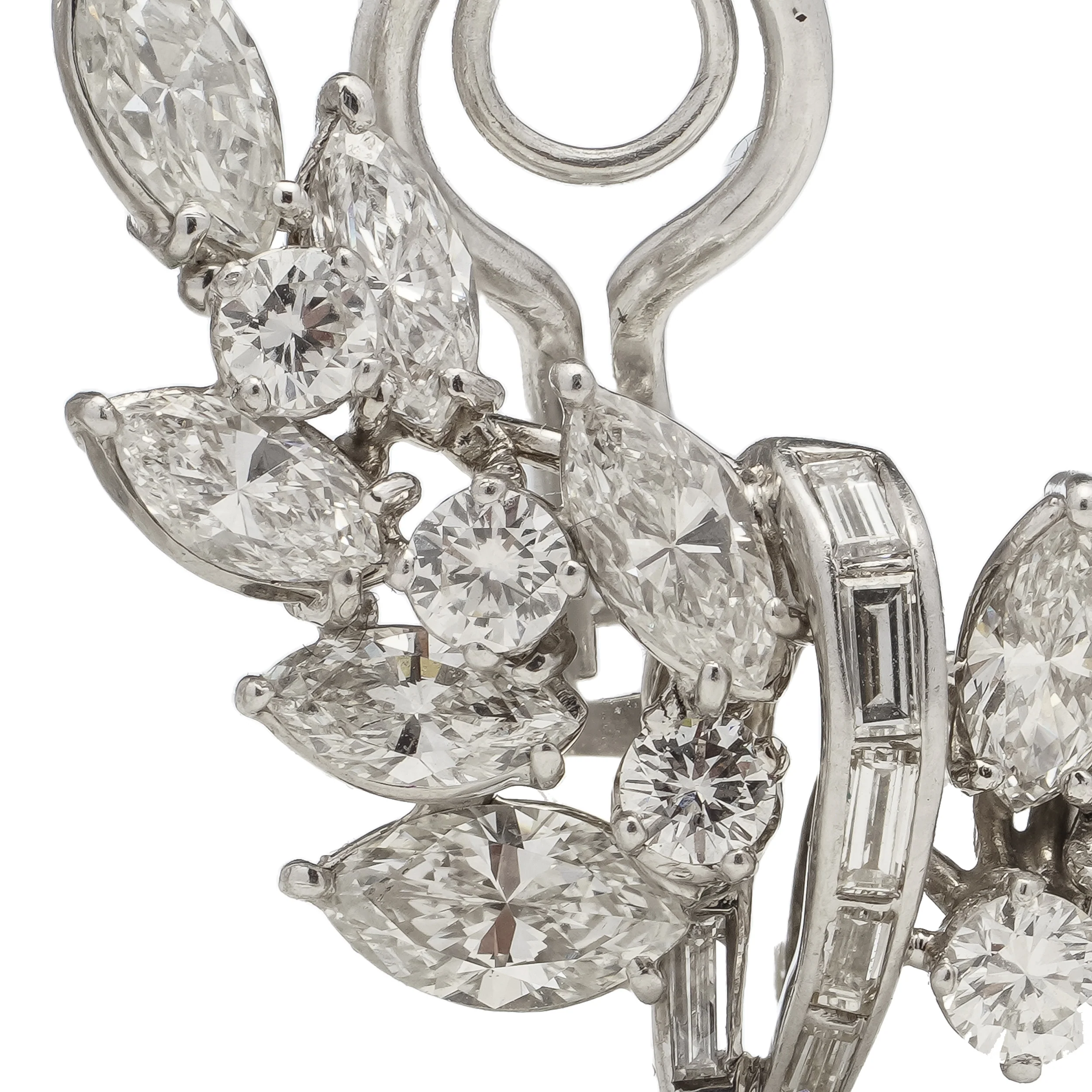 Diamond Clip Earrings, 5cts - Image 3