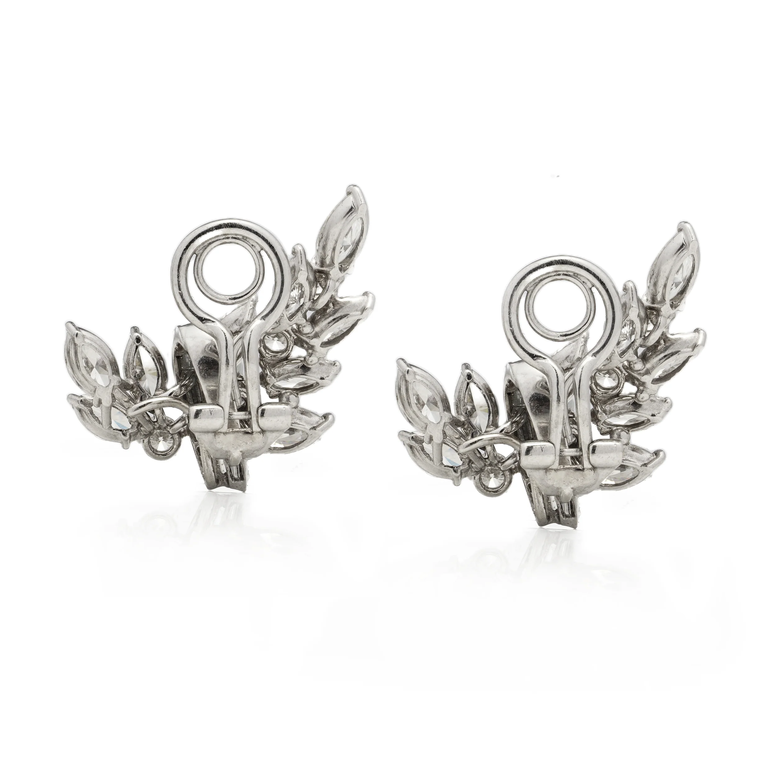 Diamond Clip Earrings, 5cts - Image 4