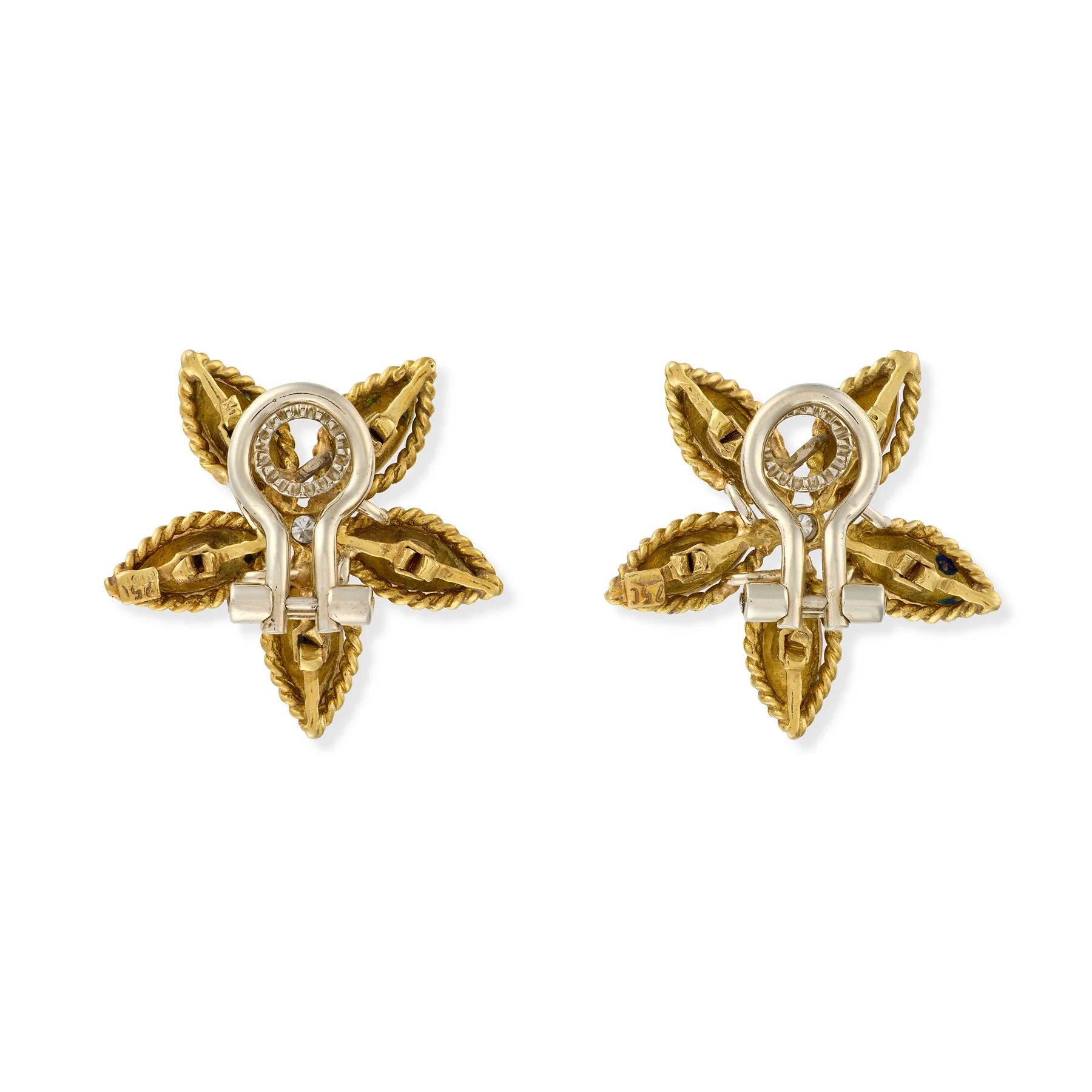 Diamond & Enamel Earrings - Image 2