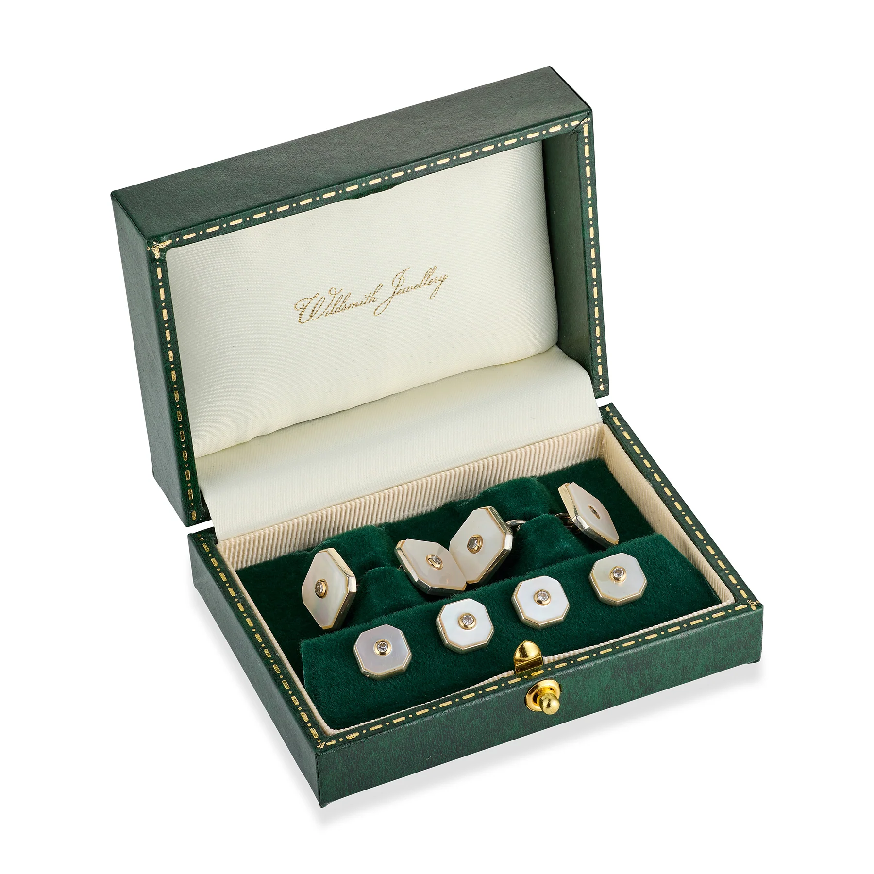 Diamond & Mother of Pearl Octagonal Dress Set - Image 2