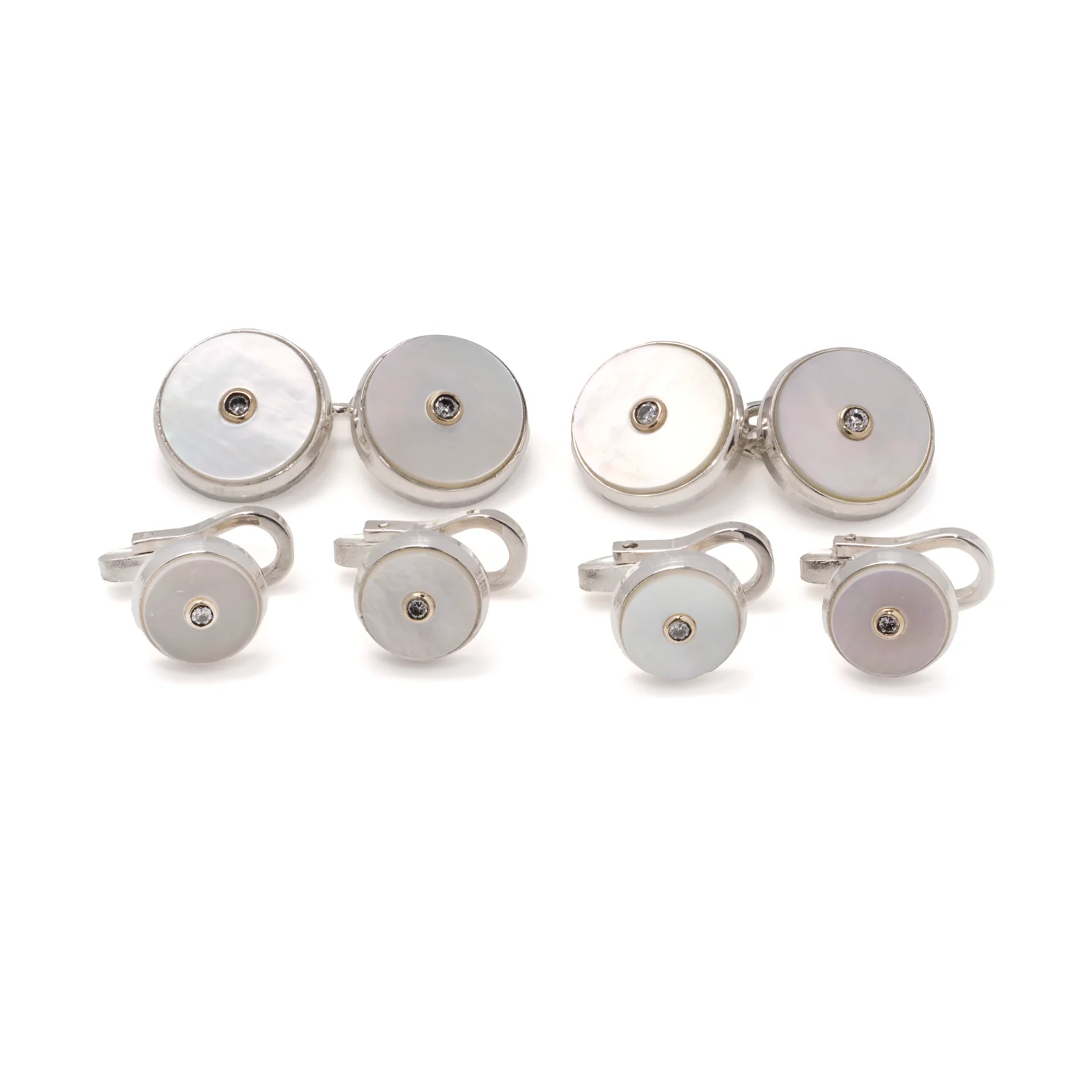 Diamond & Mother of Pearl Round Dress Set - Image 3