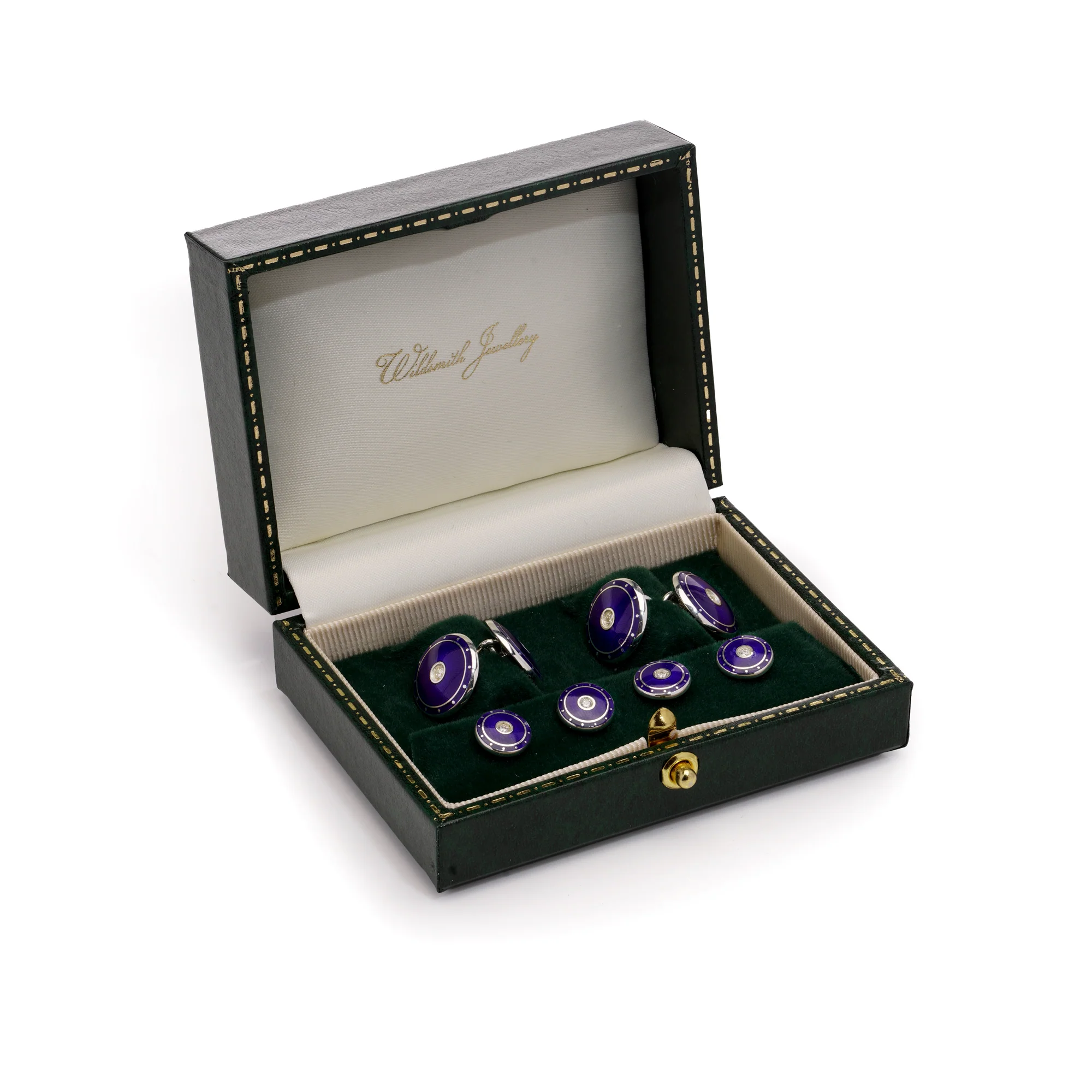 Diamond & Navy Enamel Round Dress Set - Image 3